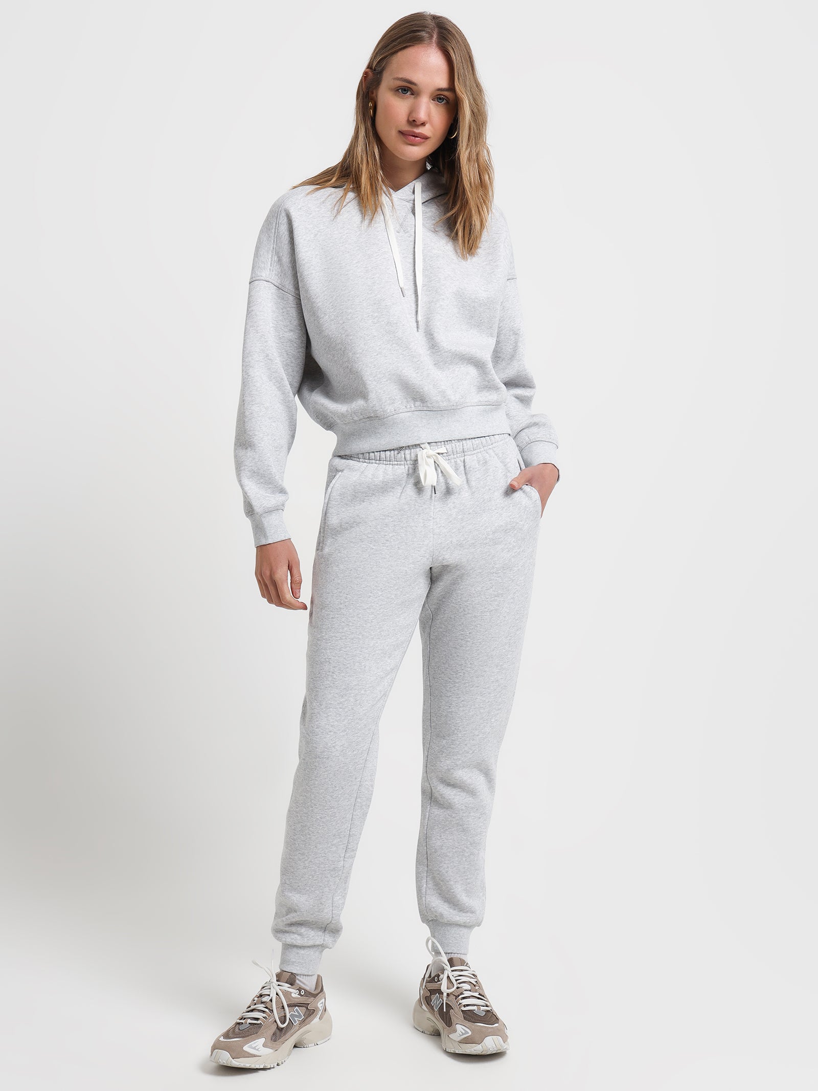 Grey jogger set on sale womens