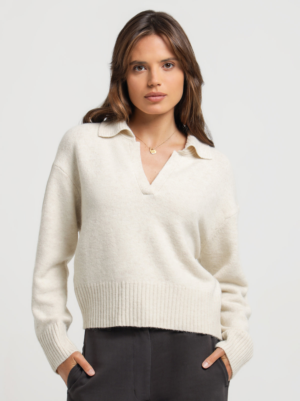 Nude Lucy Kinsley Rugby Knit in Cloud | Cloud