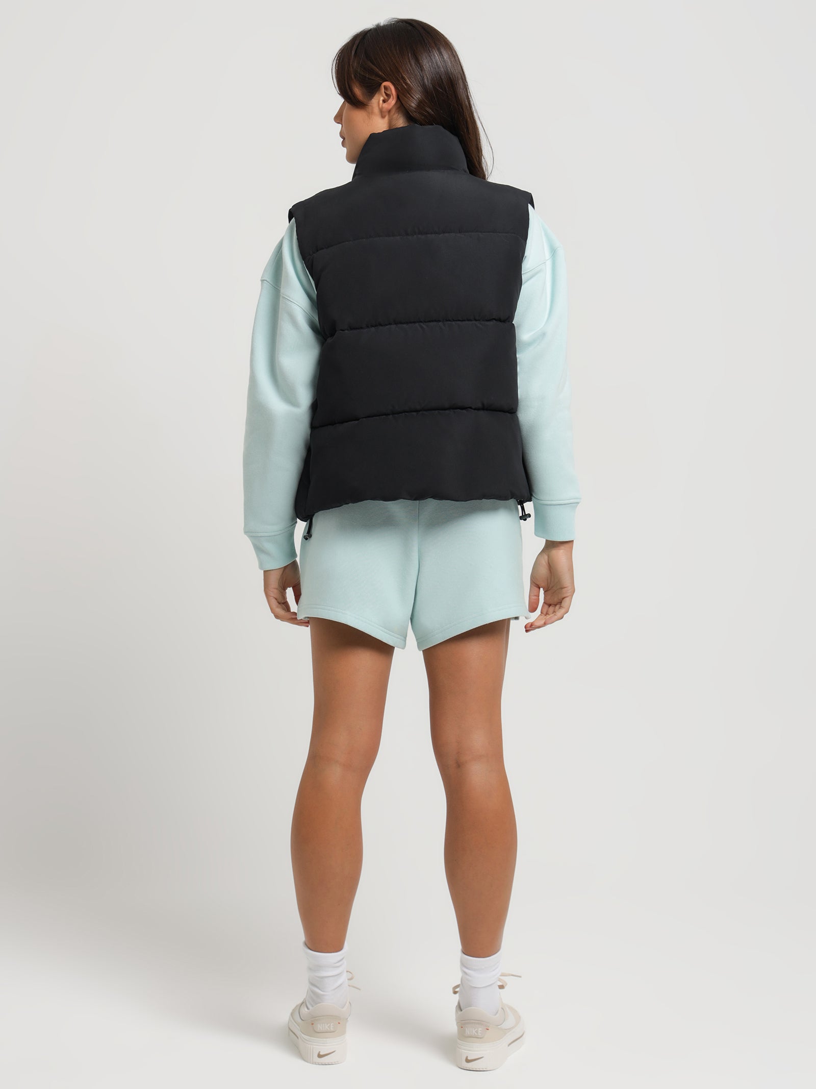 Rochester Athletic Puffer Vest in Black