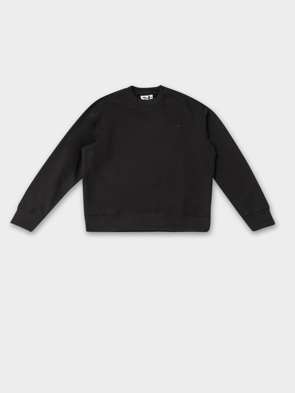 Adidas Adicolor Contempo Crew French Terry Sweatshirt in Black | Black