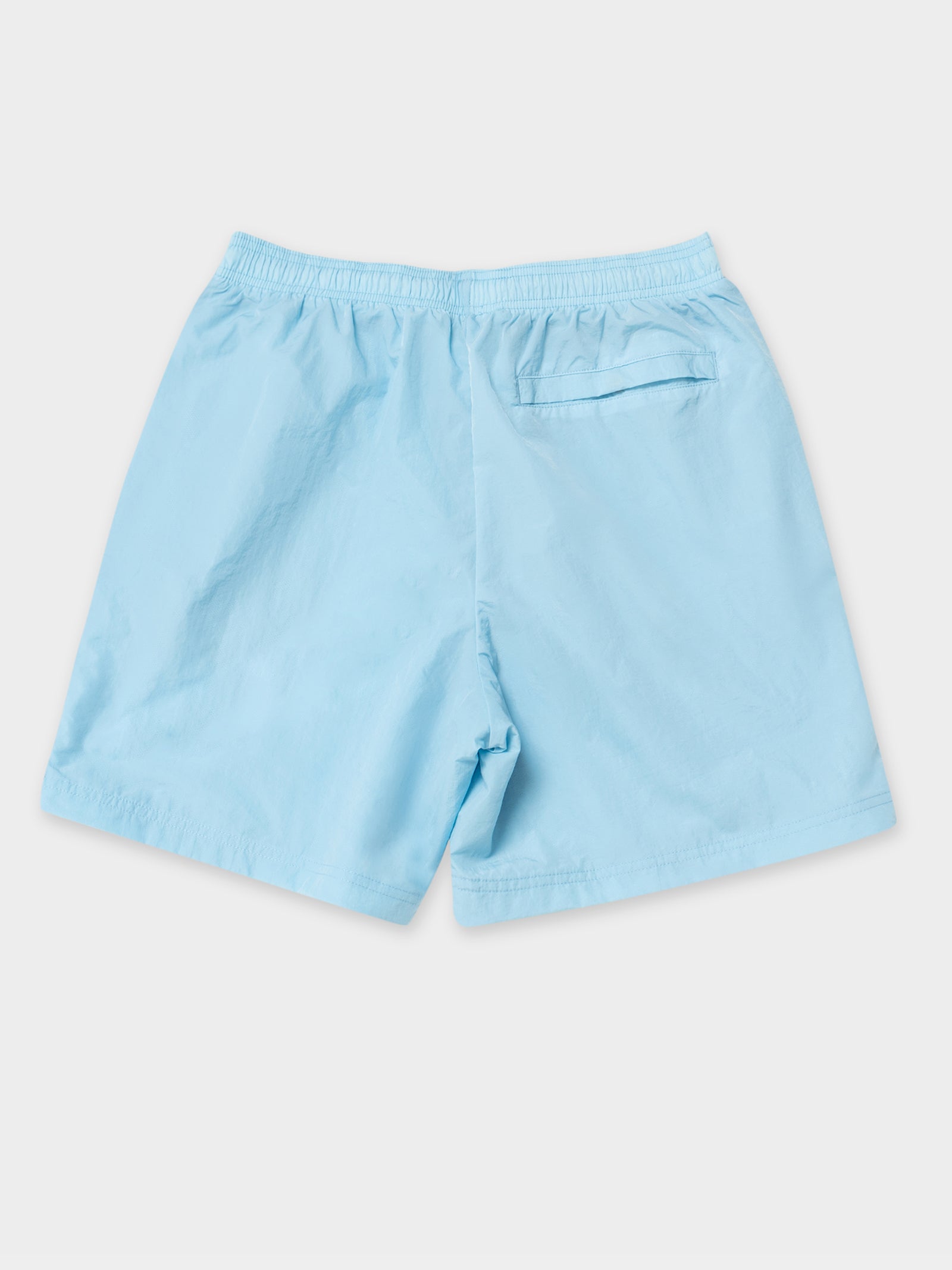 Collegiate Nylon Swim Shorts in Light Blue