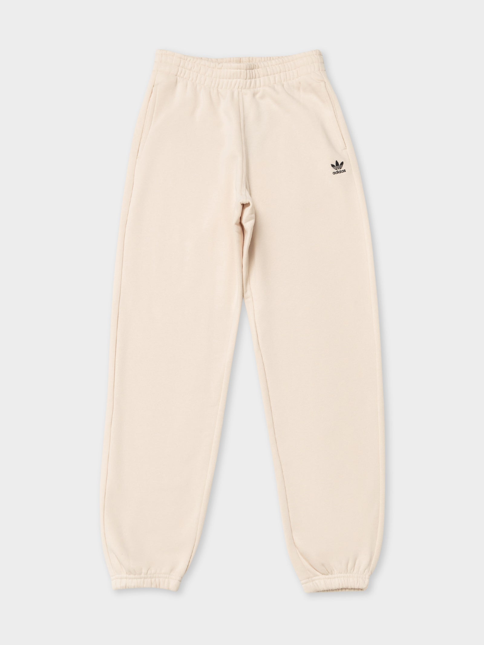 adidas 3-Stripes High-Rise Ruched Pants - Beige