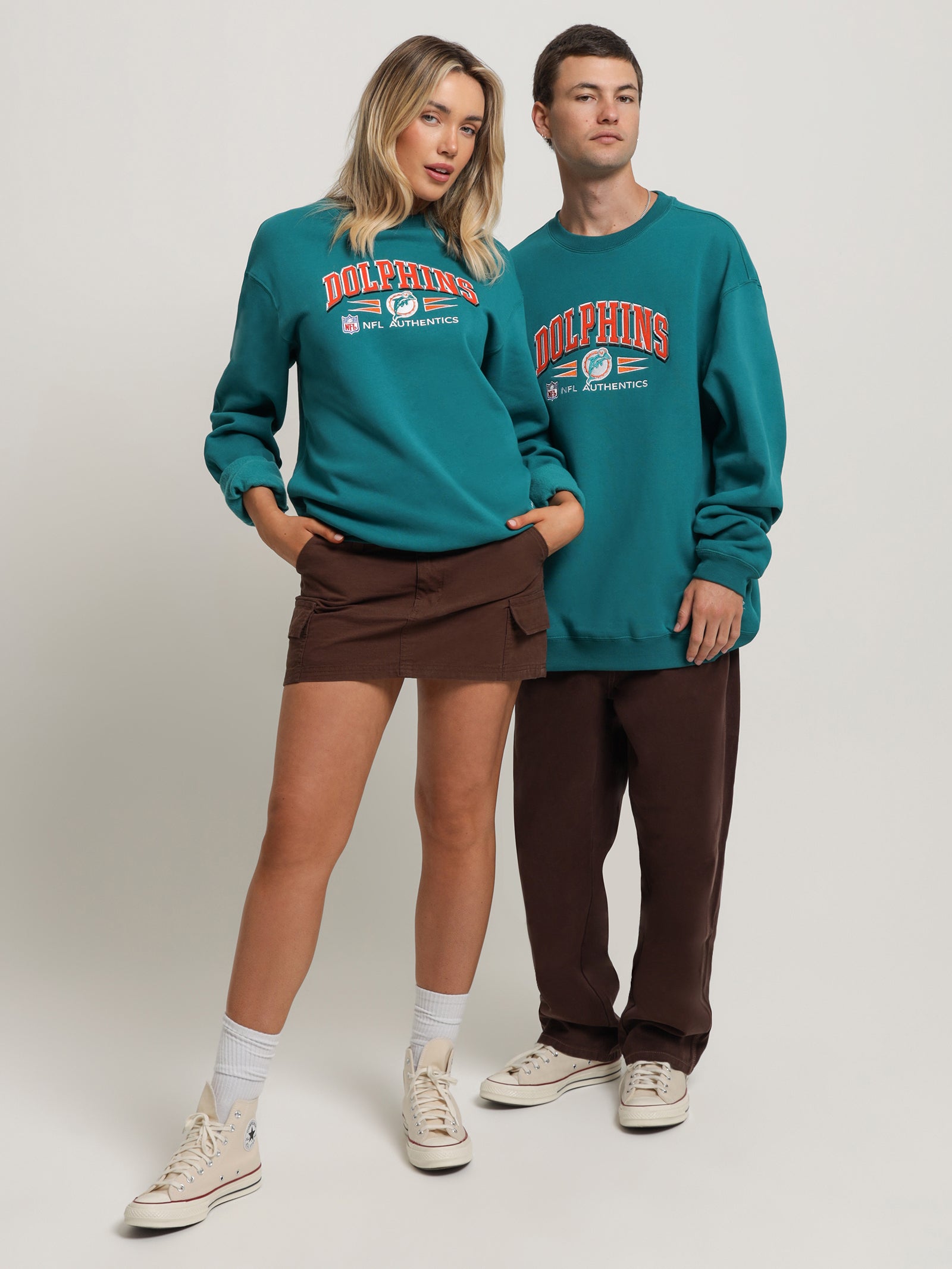 Vintage NFL Miami Dolphins Crew Neck Sweatshirt Urban