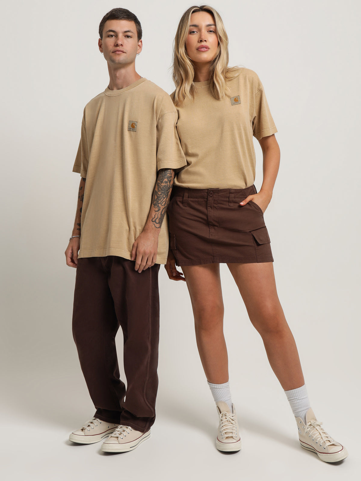 Carhartt Wip Short Sleeve Vista T-Shirt in Brown | Brown