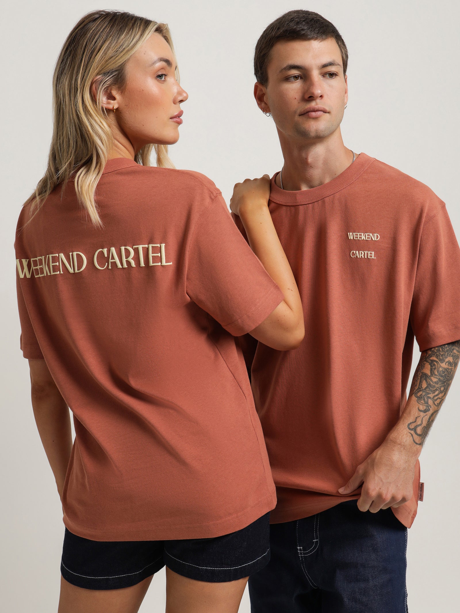 Weekend cartel Cartel Logo T-Shirt in Cinnamon Cinnamon | Glue Store