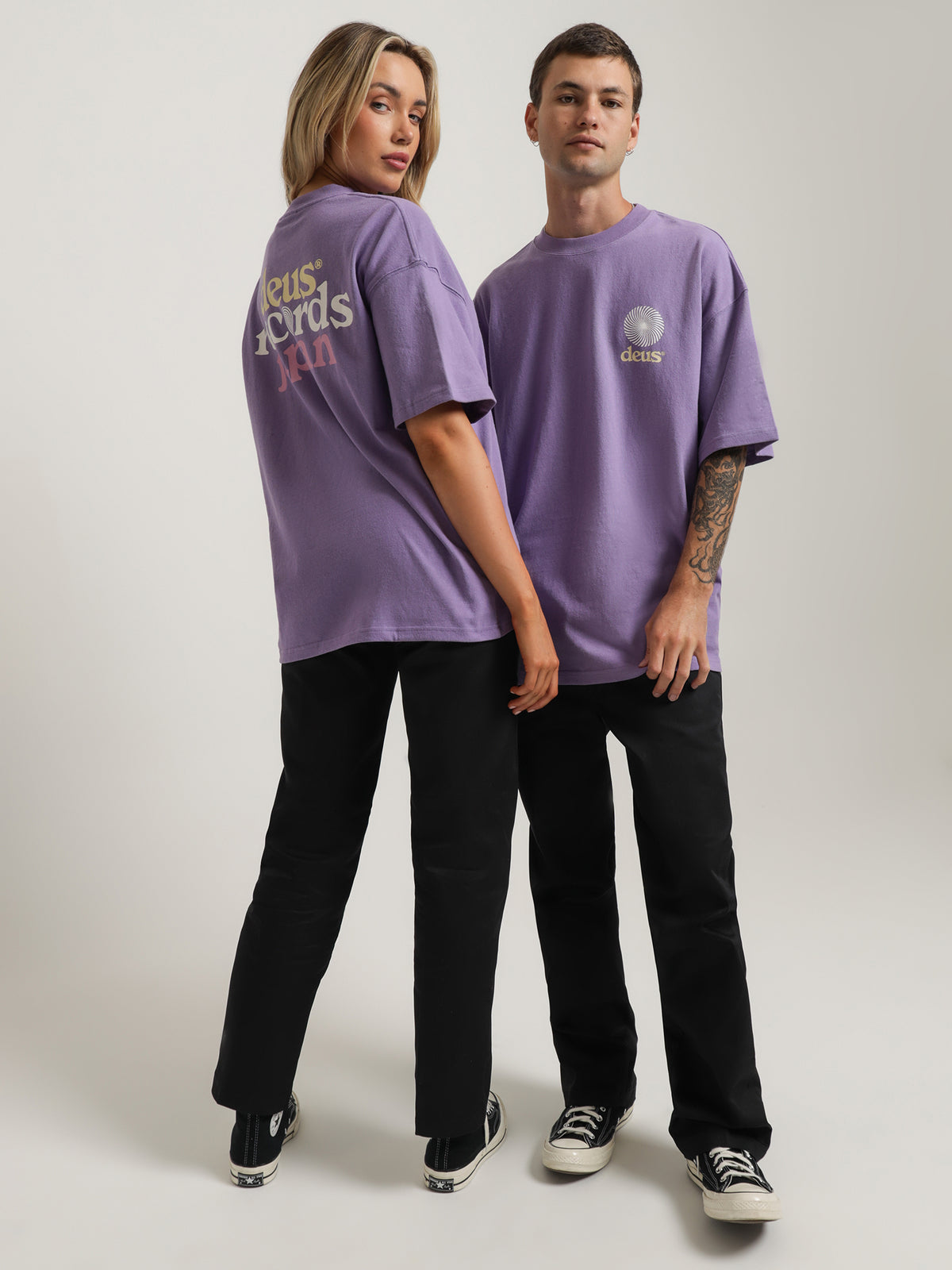 Deus Strata T-Shirt in Purple | Purple