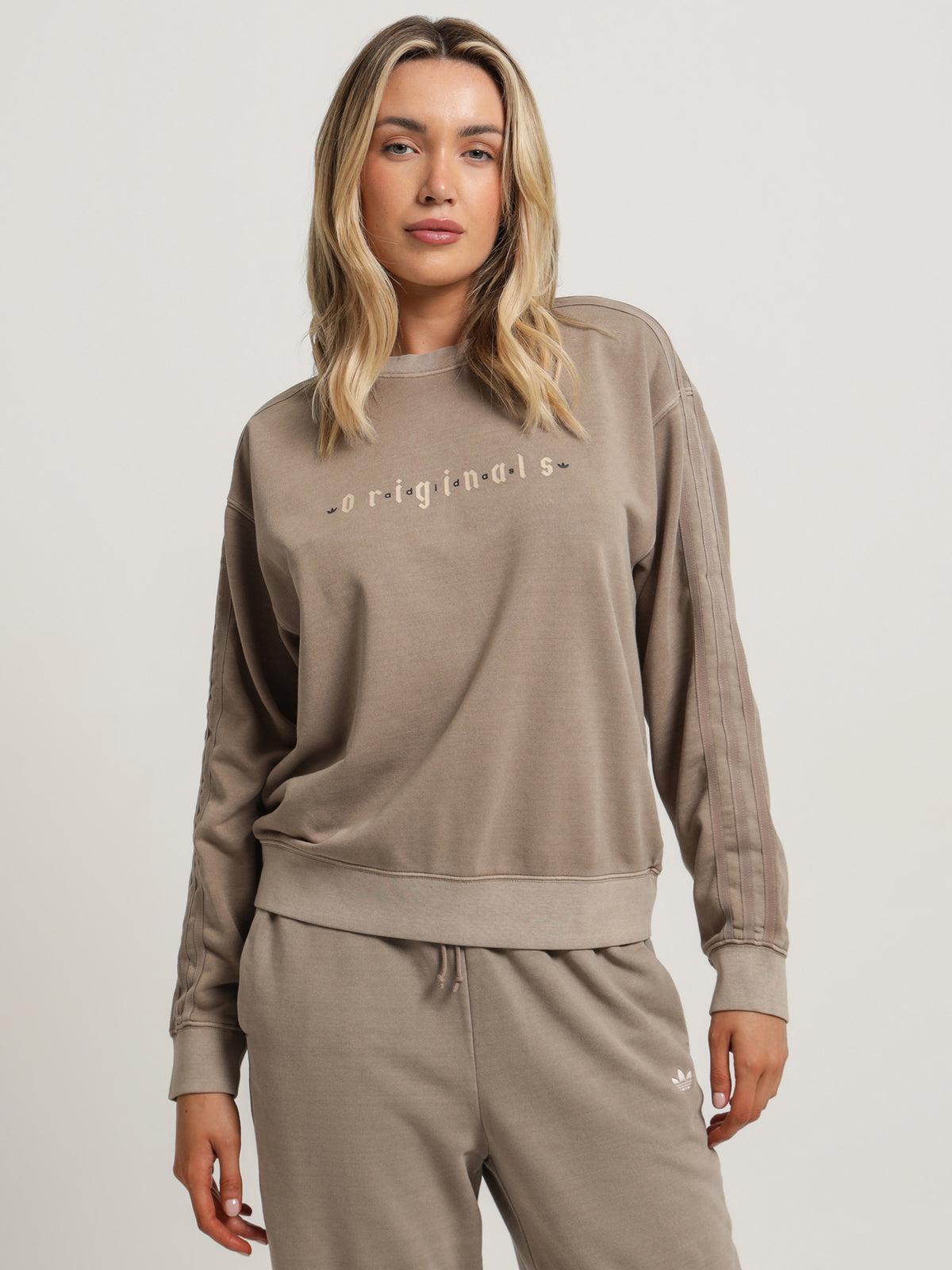 Adidas Oversized Sweatshirt in Chalky Brown | Brown