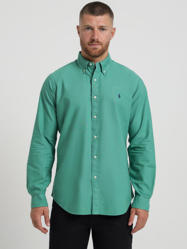 Custom 40/1 GD Oxford Shirt in Raft Green - Glue Store
