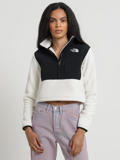 Denali Fleece Cropped Pullover in Gardenia White