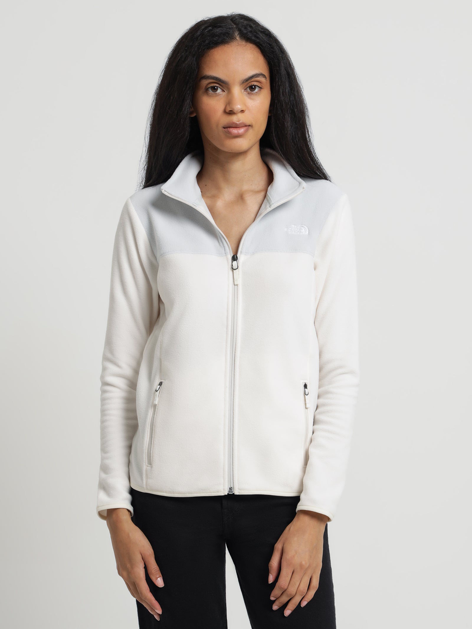 TKA Glacier Fleece Full Zip Jacket in White