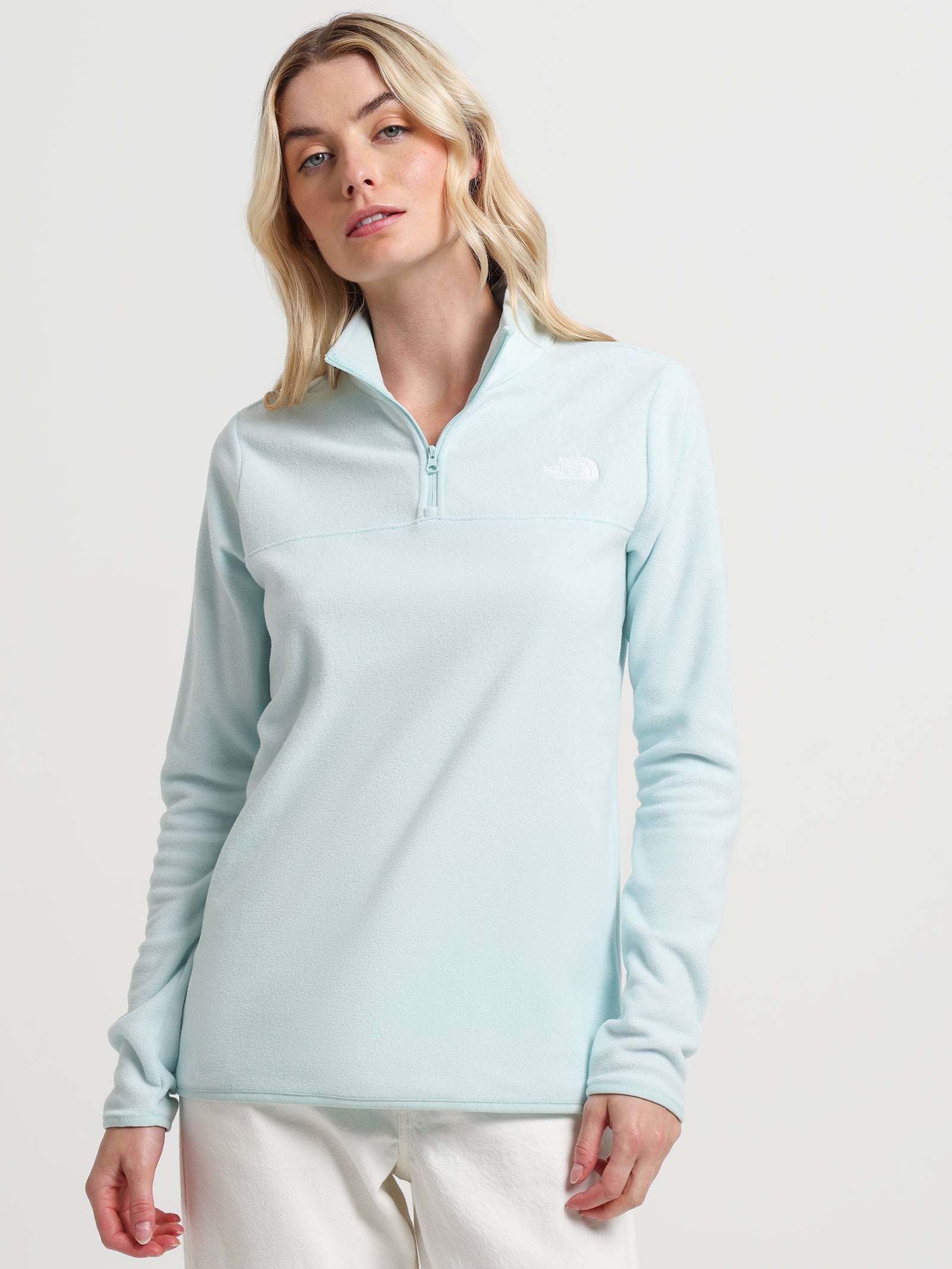 TKA Glacier 1/4 Zip Fleece Pull-Over in Light Blue