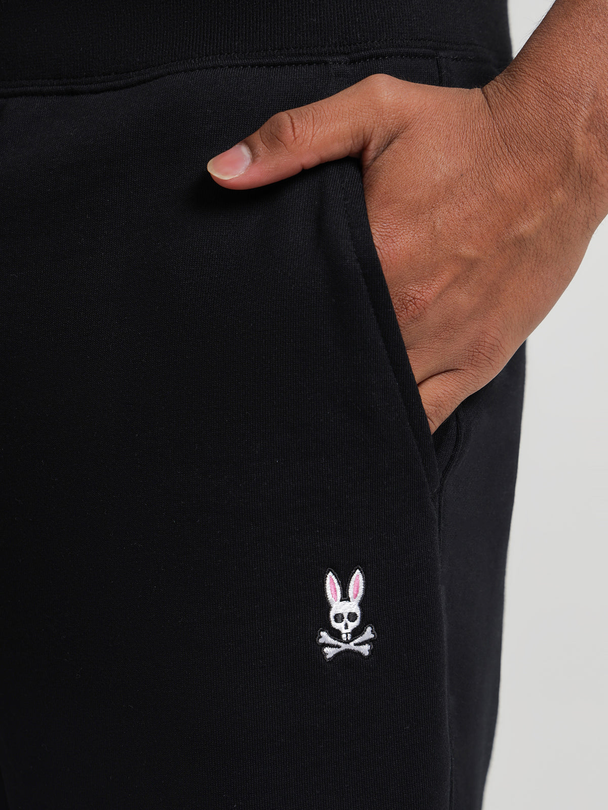 Psycho Bunny Inc French Terry Shorts in Black | 001 Black