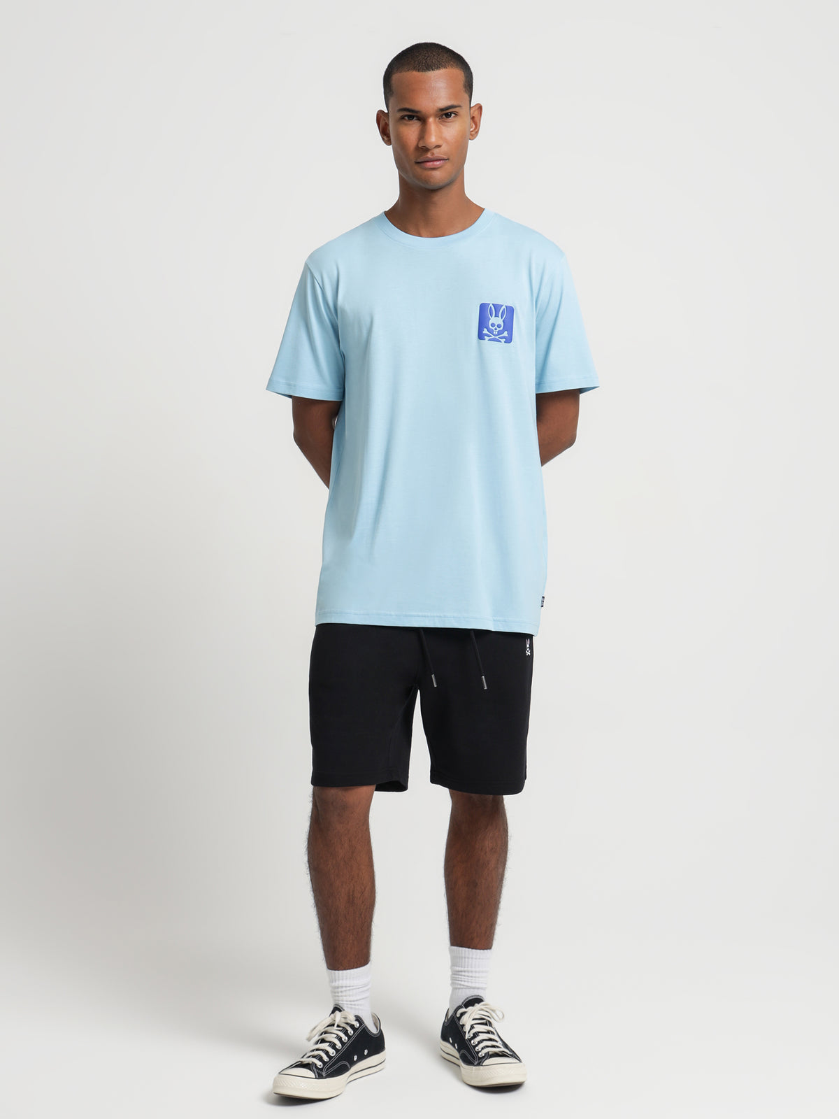 Psycho Bunny Inc Lloyds Relaxed Fit Graphic T-Shirt in Sky Blue | 436 Sky Blue