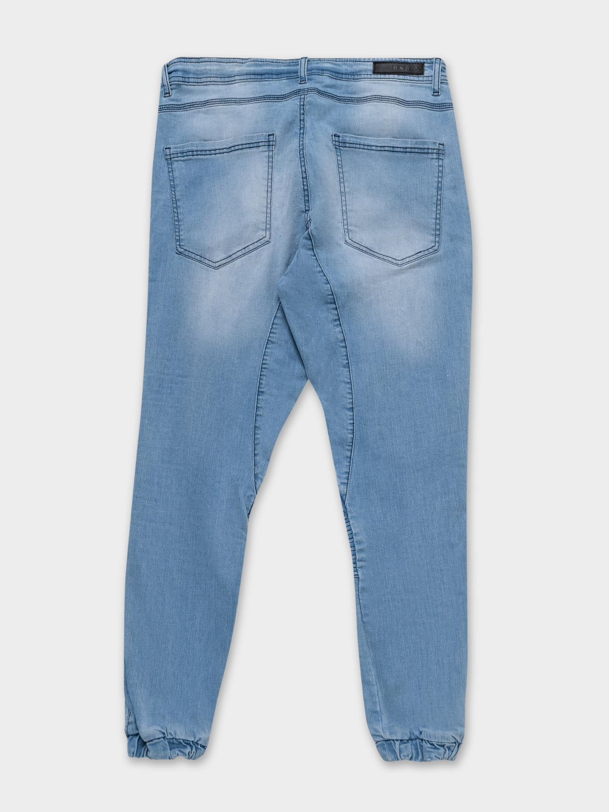 Henleys Falcon Moto Denim Jeans in Sea Blue | Sea Blue