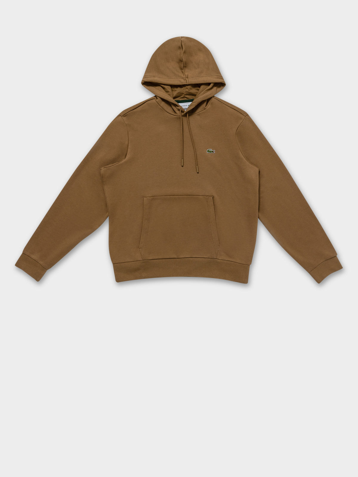 Lacoste Essentials Non Brushed Hoodie in Brown | Brown