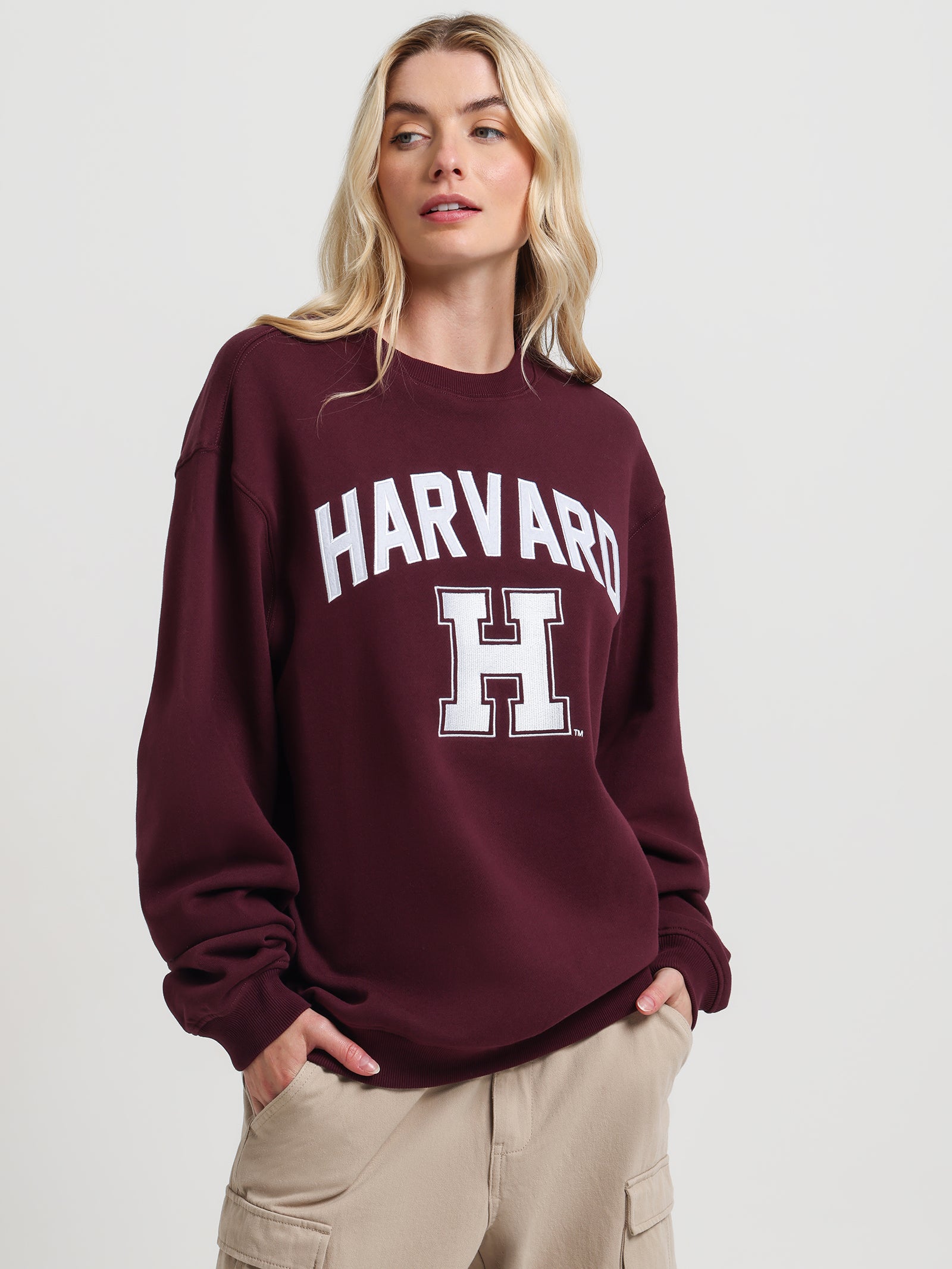 Ncaa Harvard University Crew Fleece in Wine Wine | Glue Store