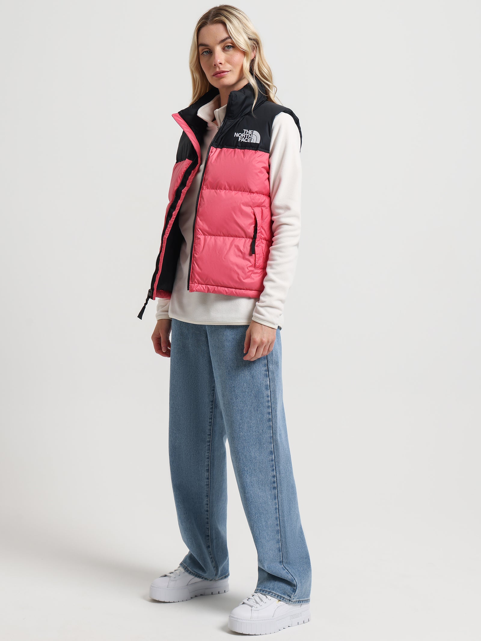 1996 Retro Nuptse Vest in Pink