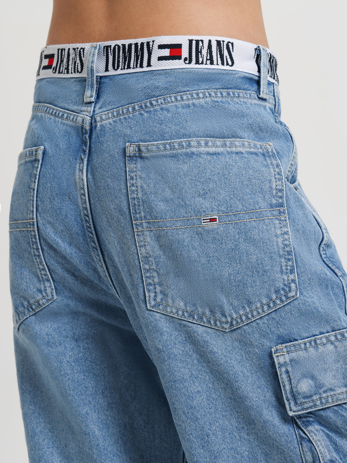 Tommy Hilfiger Archive Low Rise Baggy Cargo Jeans in Denim Light | Denim