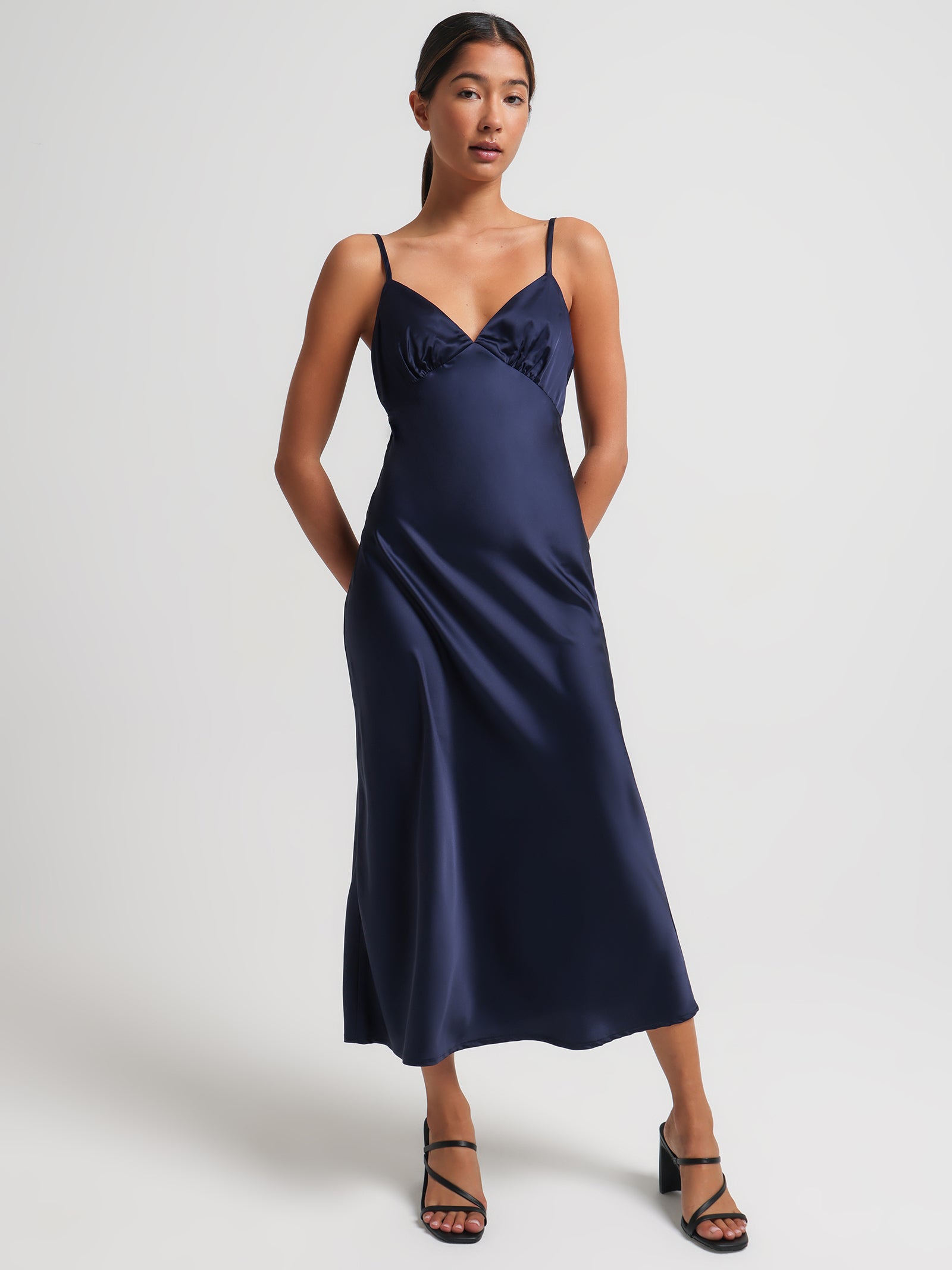 Maddison Midi Dress in Navy - Glue Store