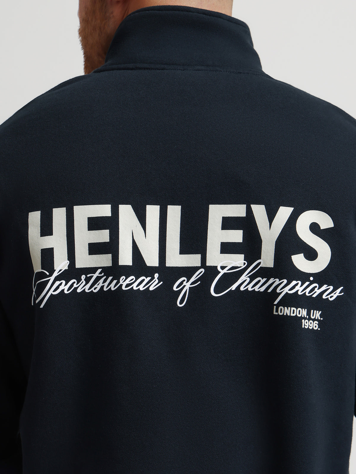 Henleys Champion Zip Sweater in Navy | Navy