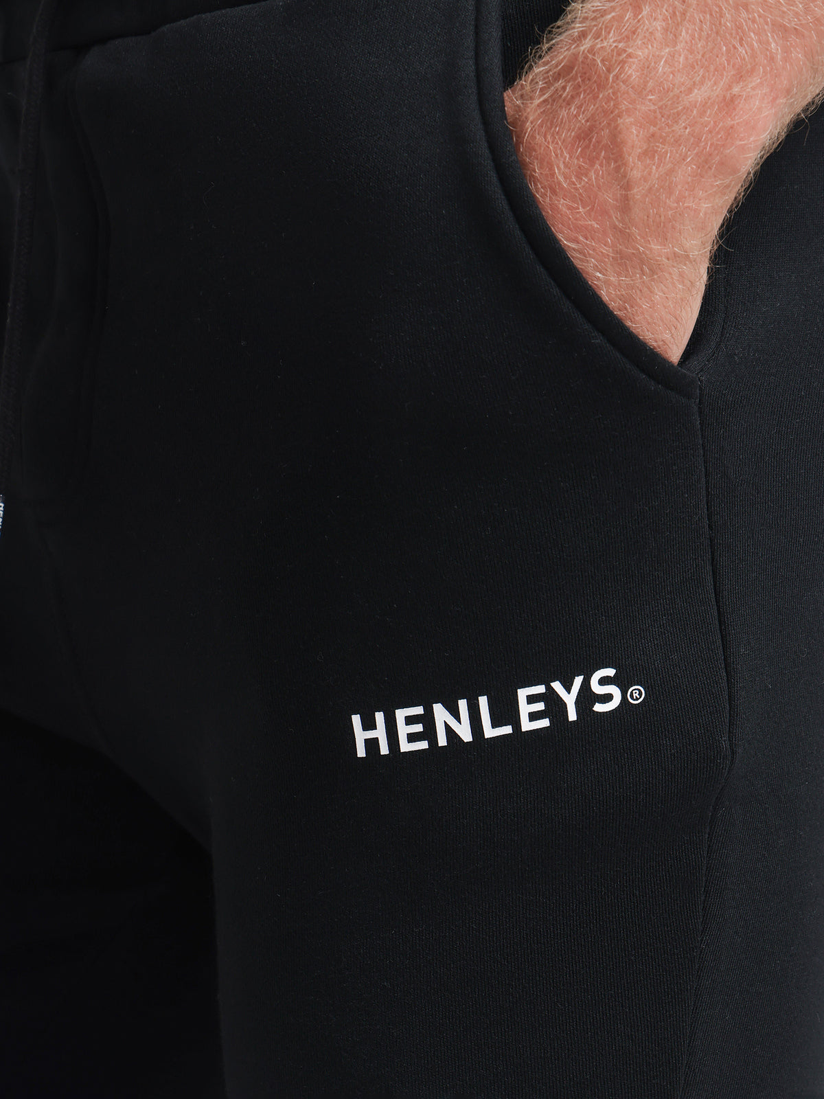 Henleys Classic Logo Track Pants in Black | Black