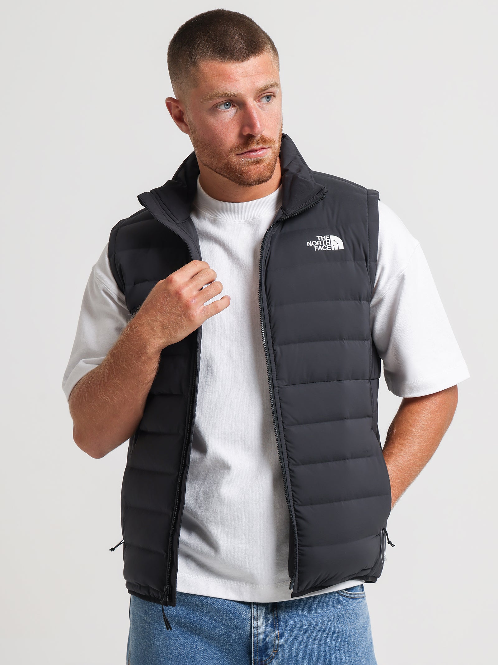 Belleview Stretch Down Vest in TNF Black - Glue Store