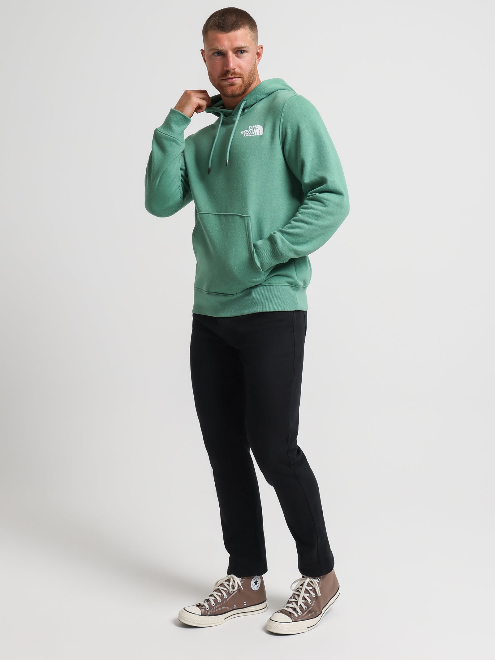 Box NSE Pullover Hoodie in Deep Grass Green