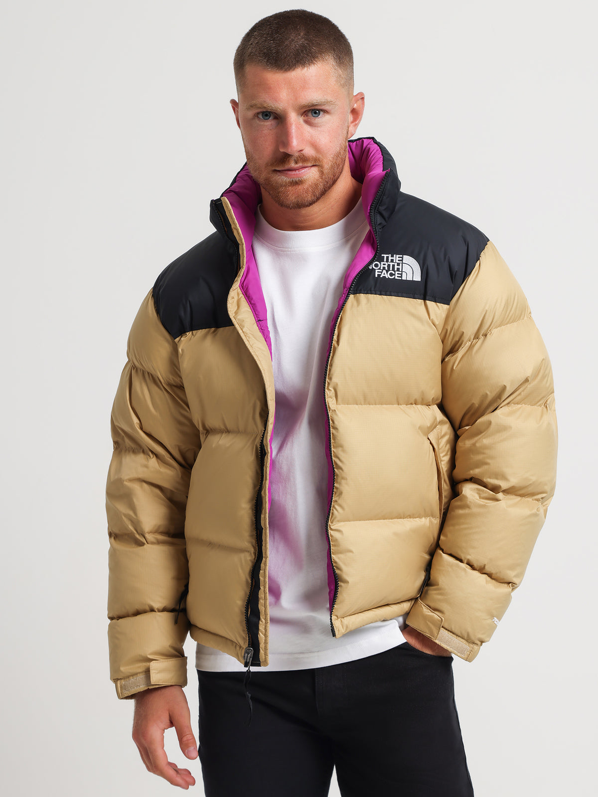 The North Face 1996 Retro Nuptse Puffer Jacket in Khaki Stone | Khaki