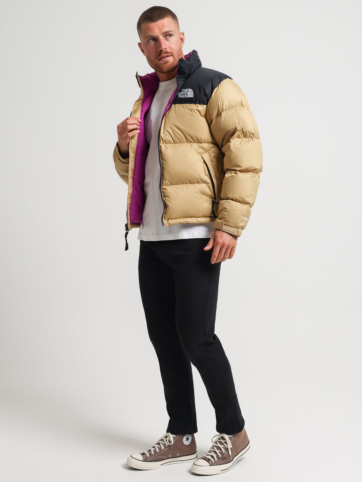 The North Face 1996 Retro Nuptse Puffer Jacket in Khaki Stone | Khaki