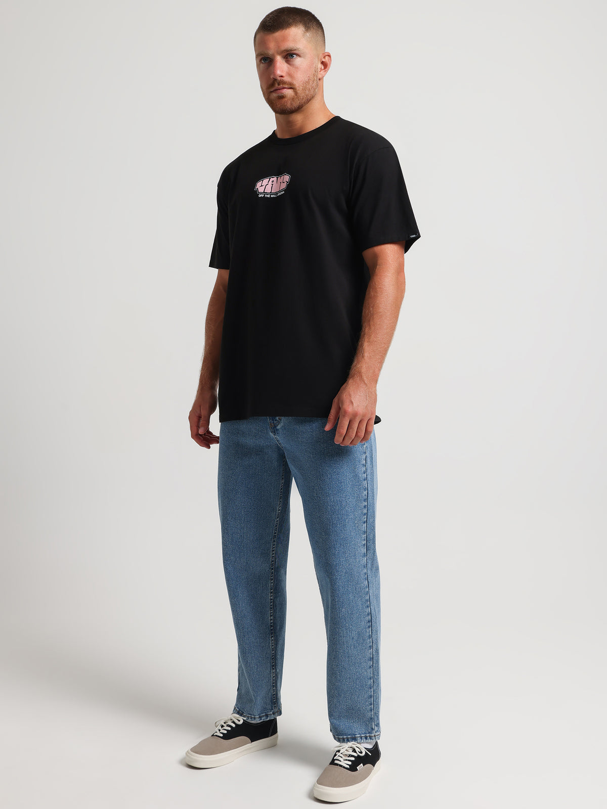 Vans Blocked Vans Logo T-Shirt in Black | Black