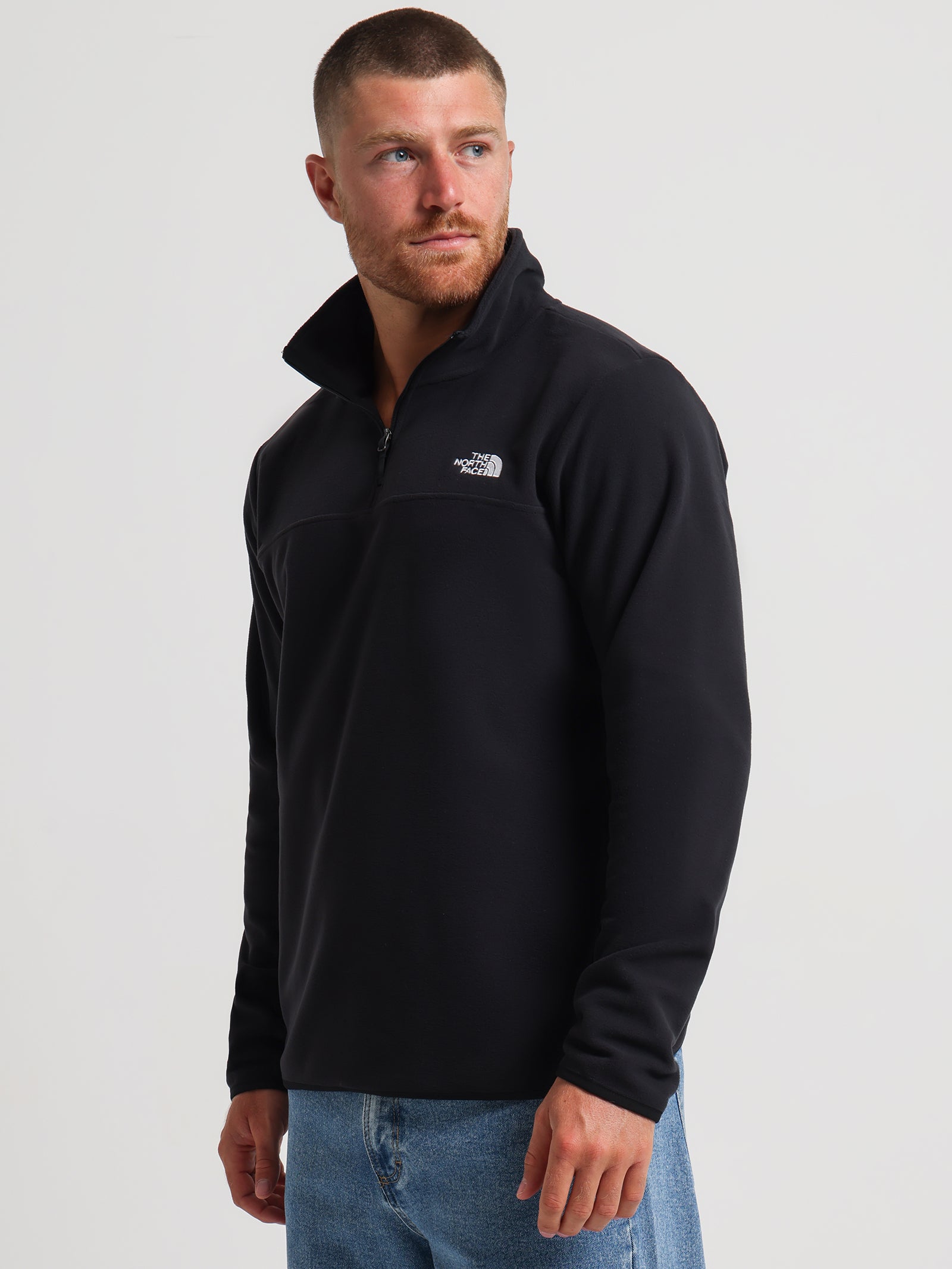 TKA Glacier Fleece 1/4 Zip Sweater in Black