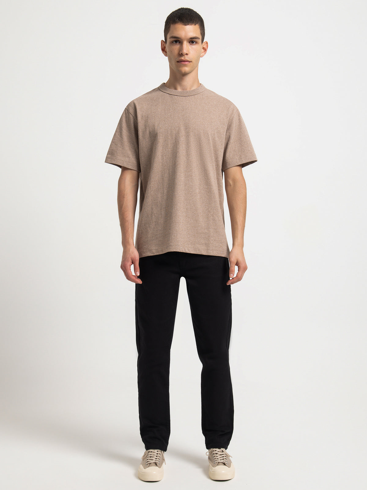 Article One Heavyweight Crew T-Shirt in Granola Marle | Granola Marle