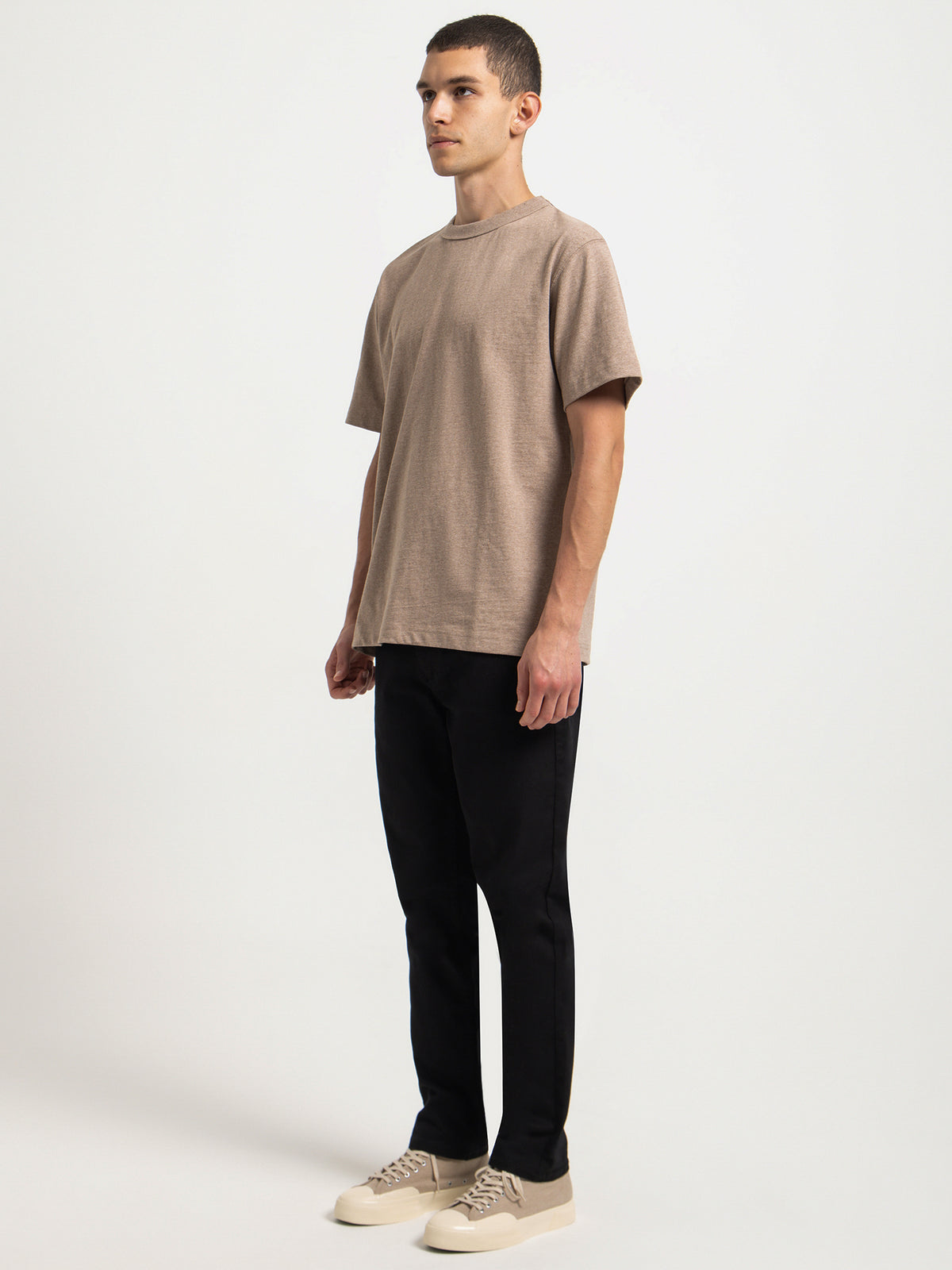 Article One Heavyweight Crew T-Shirt in Granola Marle | Granola Marle