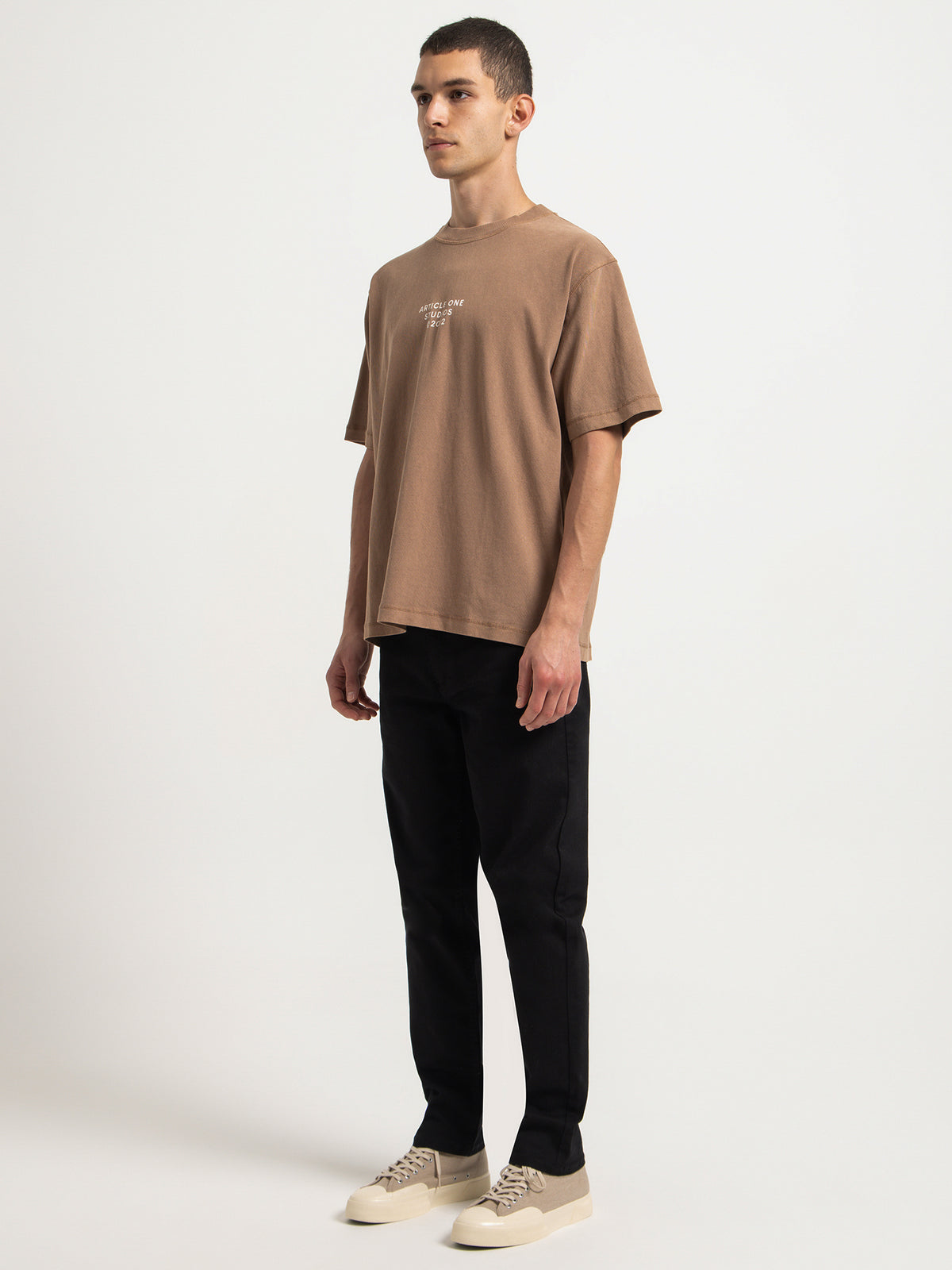 Article One Studio Logo T-Shirt in Pecan | Pecan