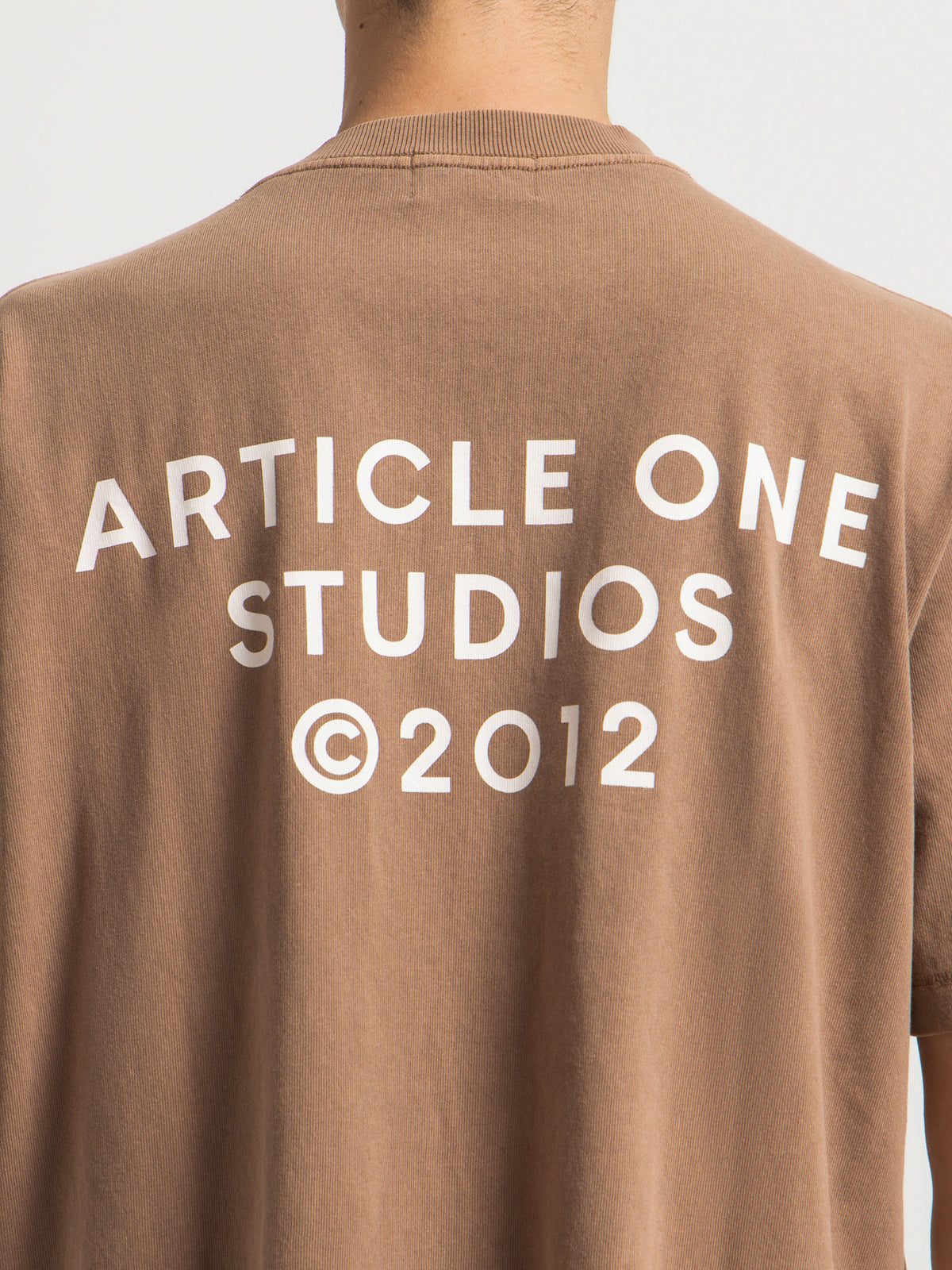 Article One Studio Logo T-Shirt in Pecan | Pecan