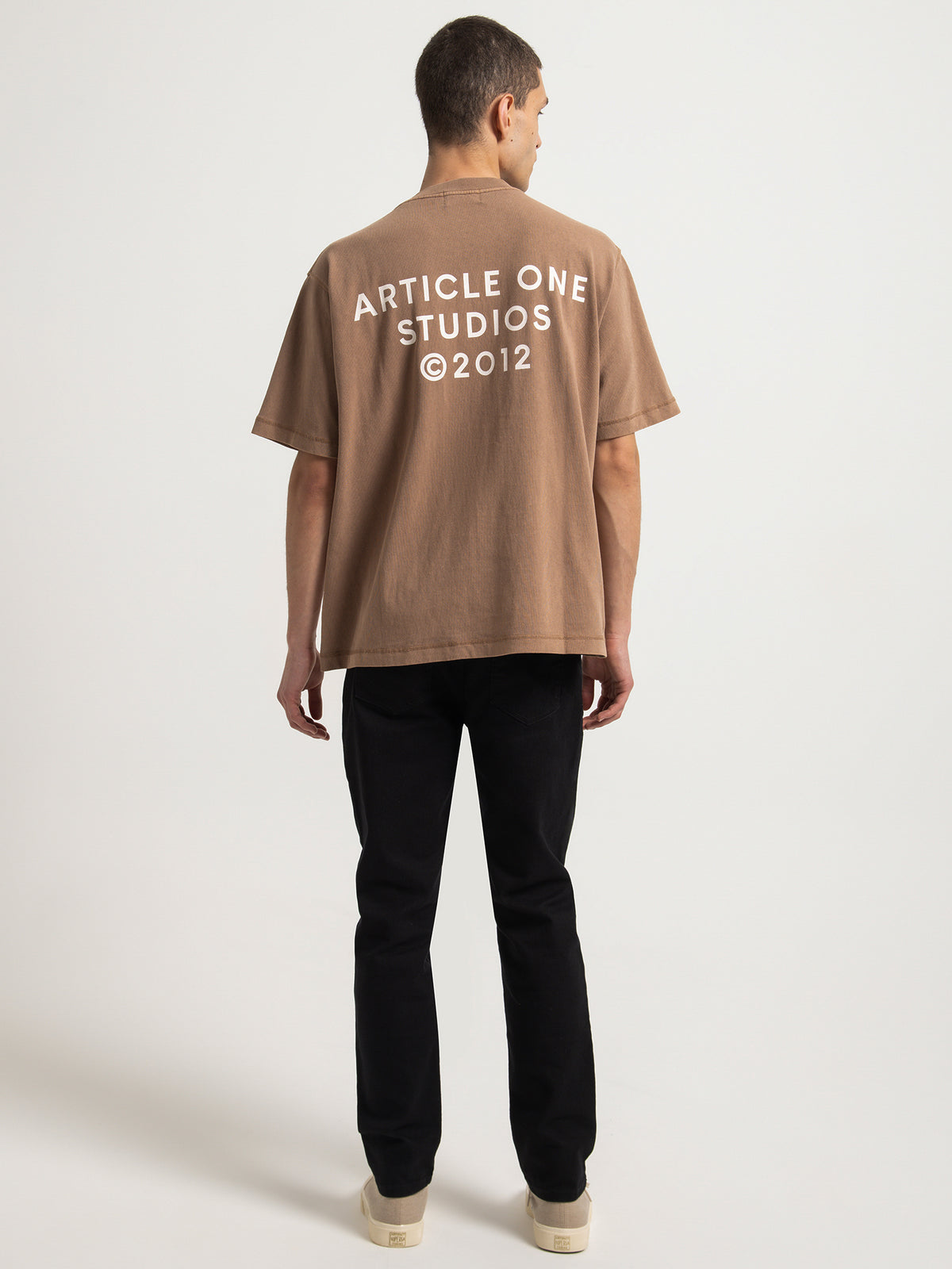 Article One Studio Logo T-Shirt in Pecan | Pecan