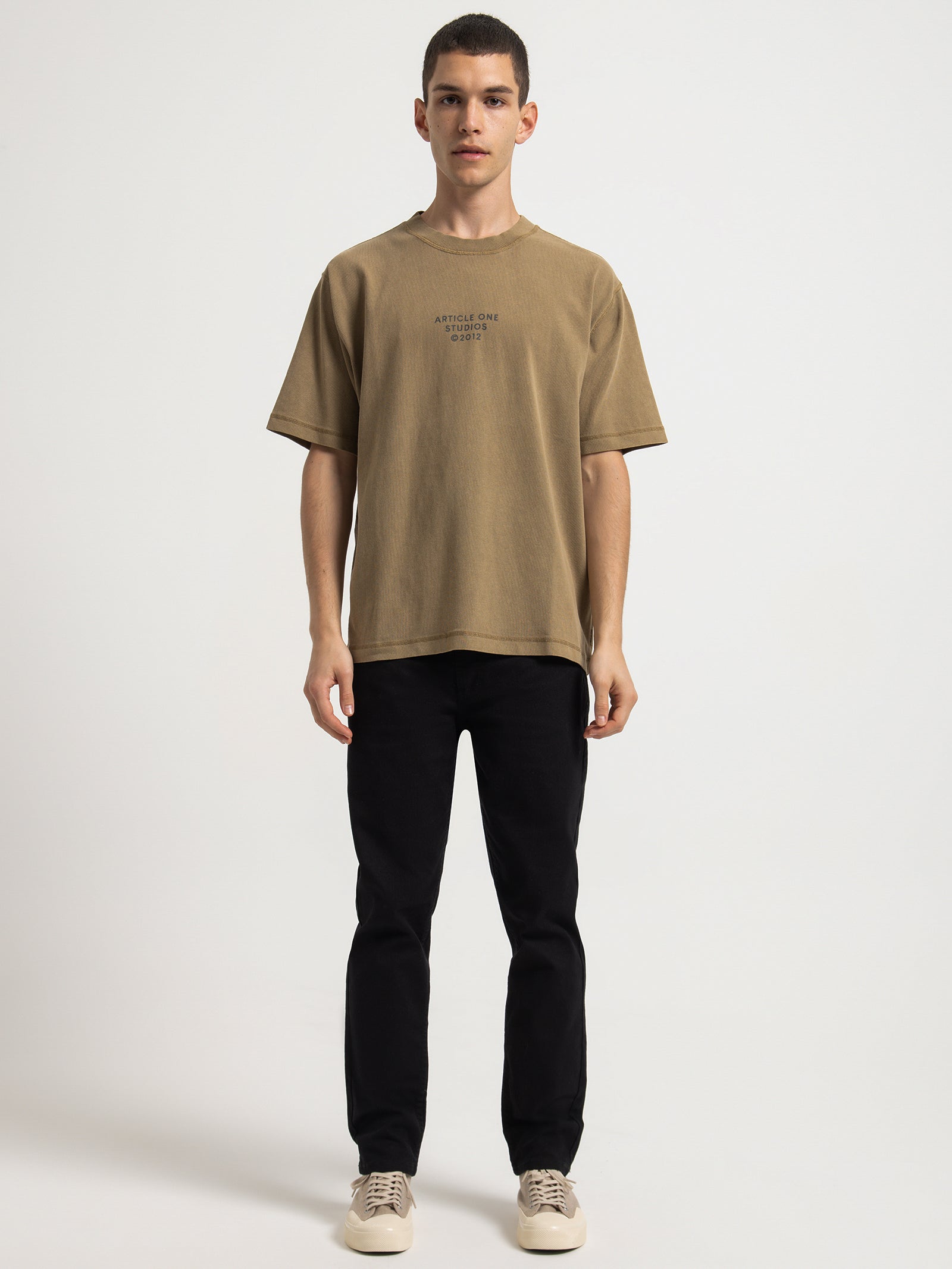 Article one Studio Logo T-Shirt in Bronze Bronze | Glue Store