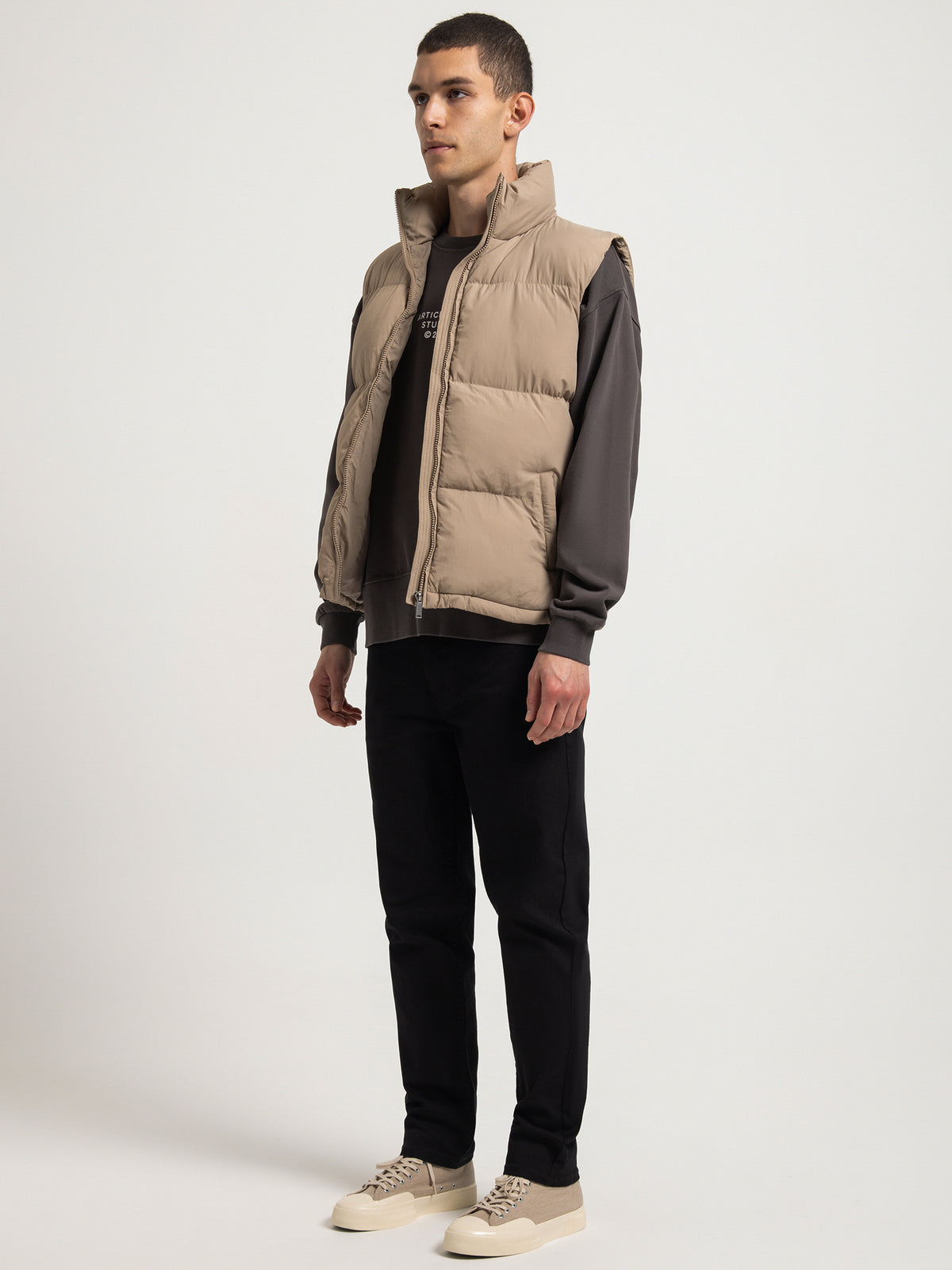 Article One Seneca Puffer Vest in Granola | Granola