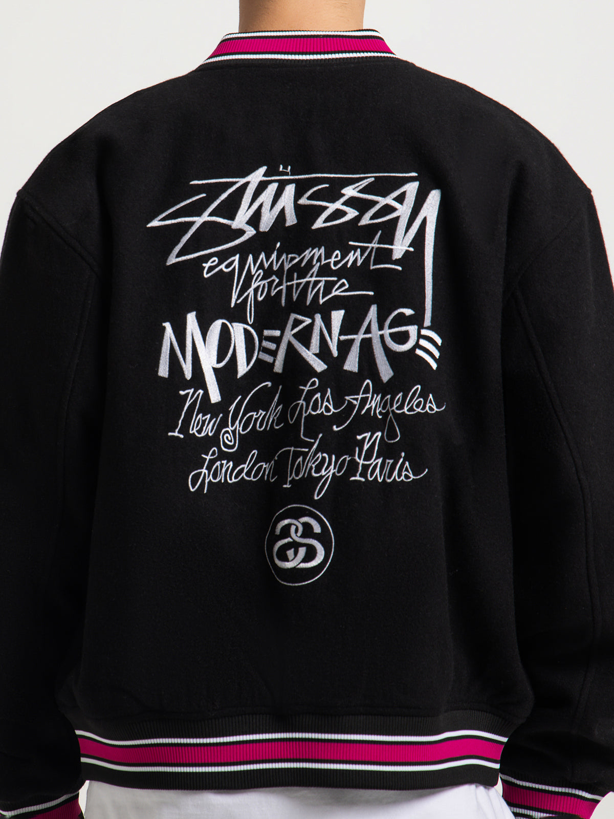 Stussy Varsity Jacket in Black | Black