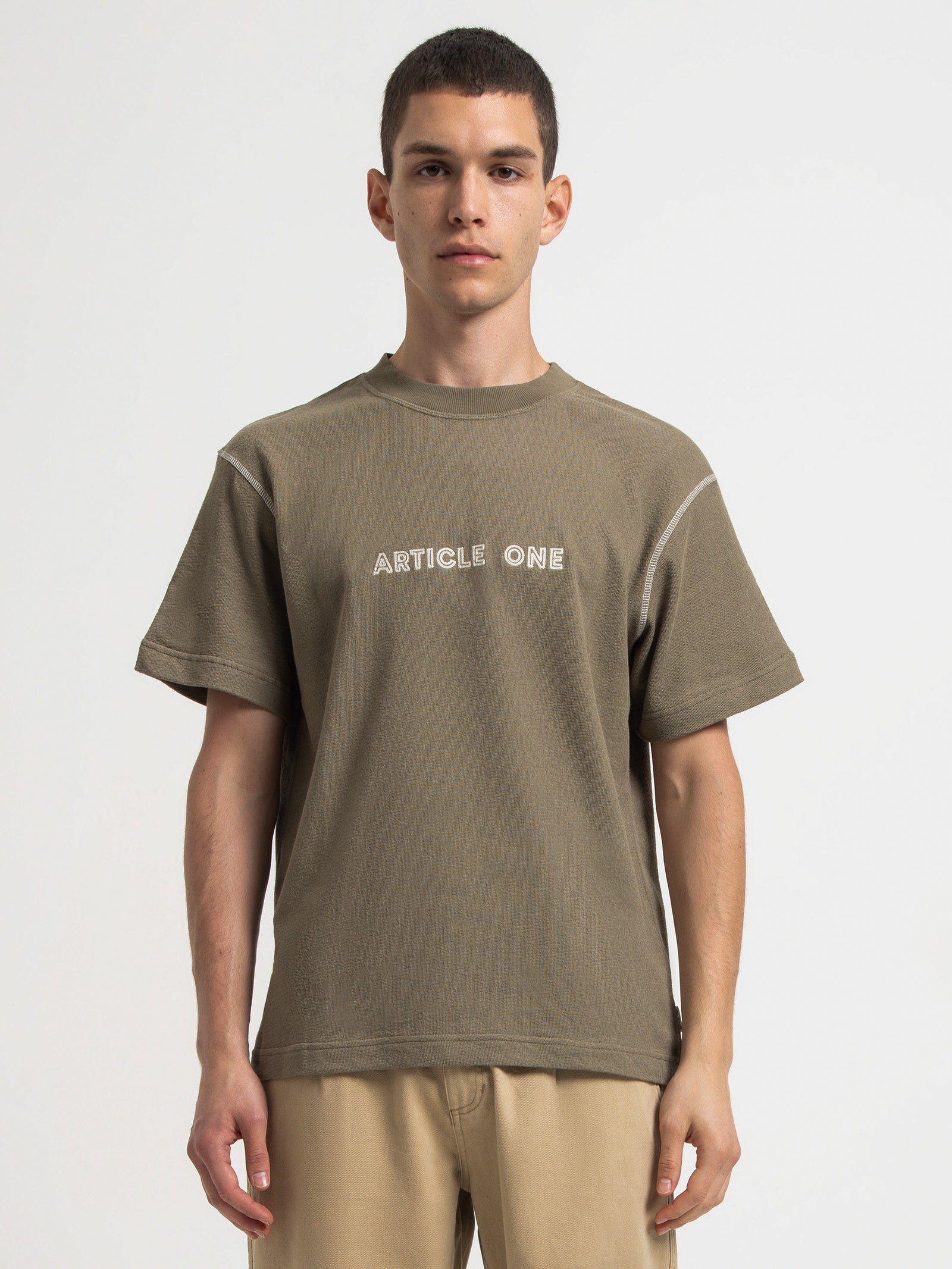 Outline Logo T-Shirt in Acacia