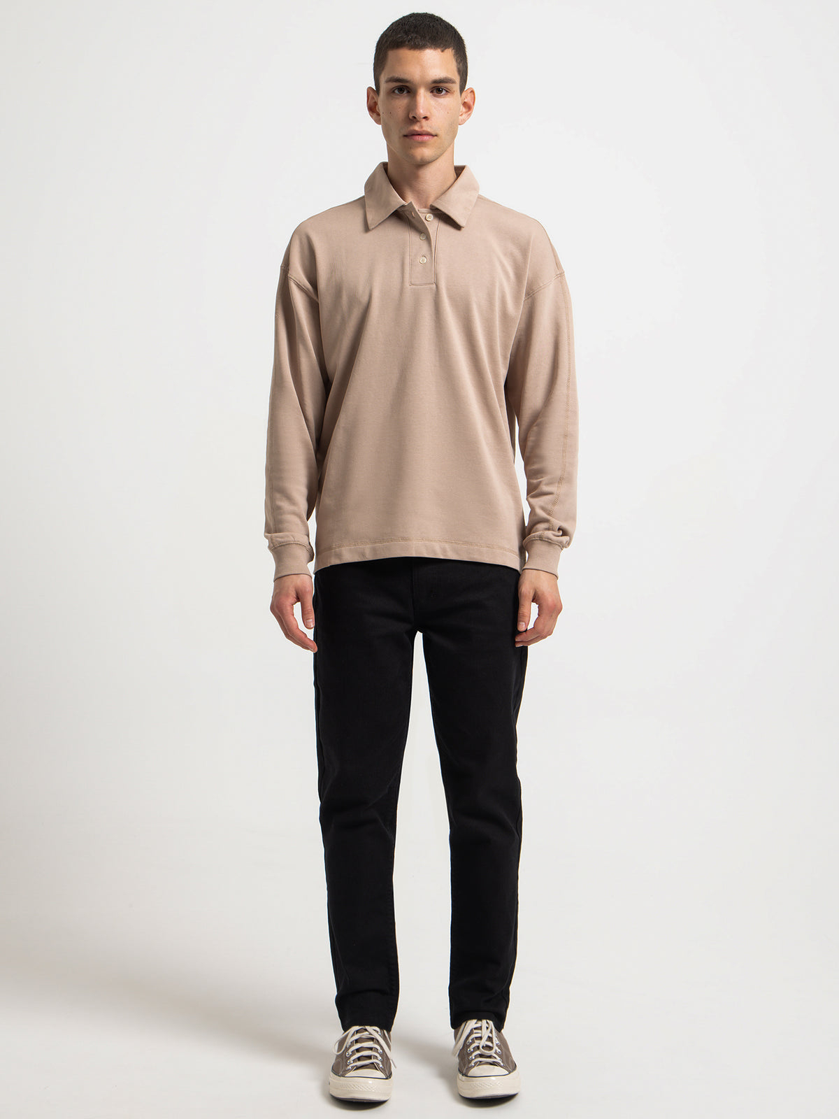 Article One Alfie Pique Sweater in Granola | Granola