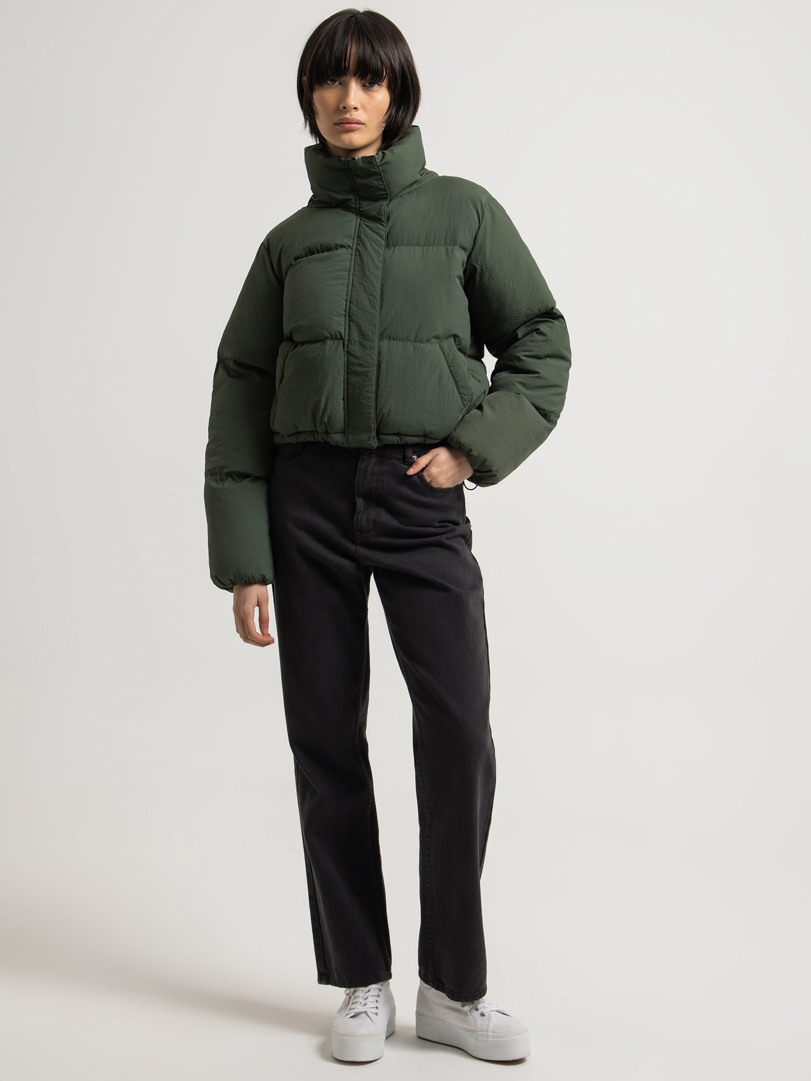 Nude lucy Topher Puffer Jacket in Hunter Green Hunter | Glue Store