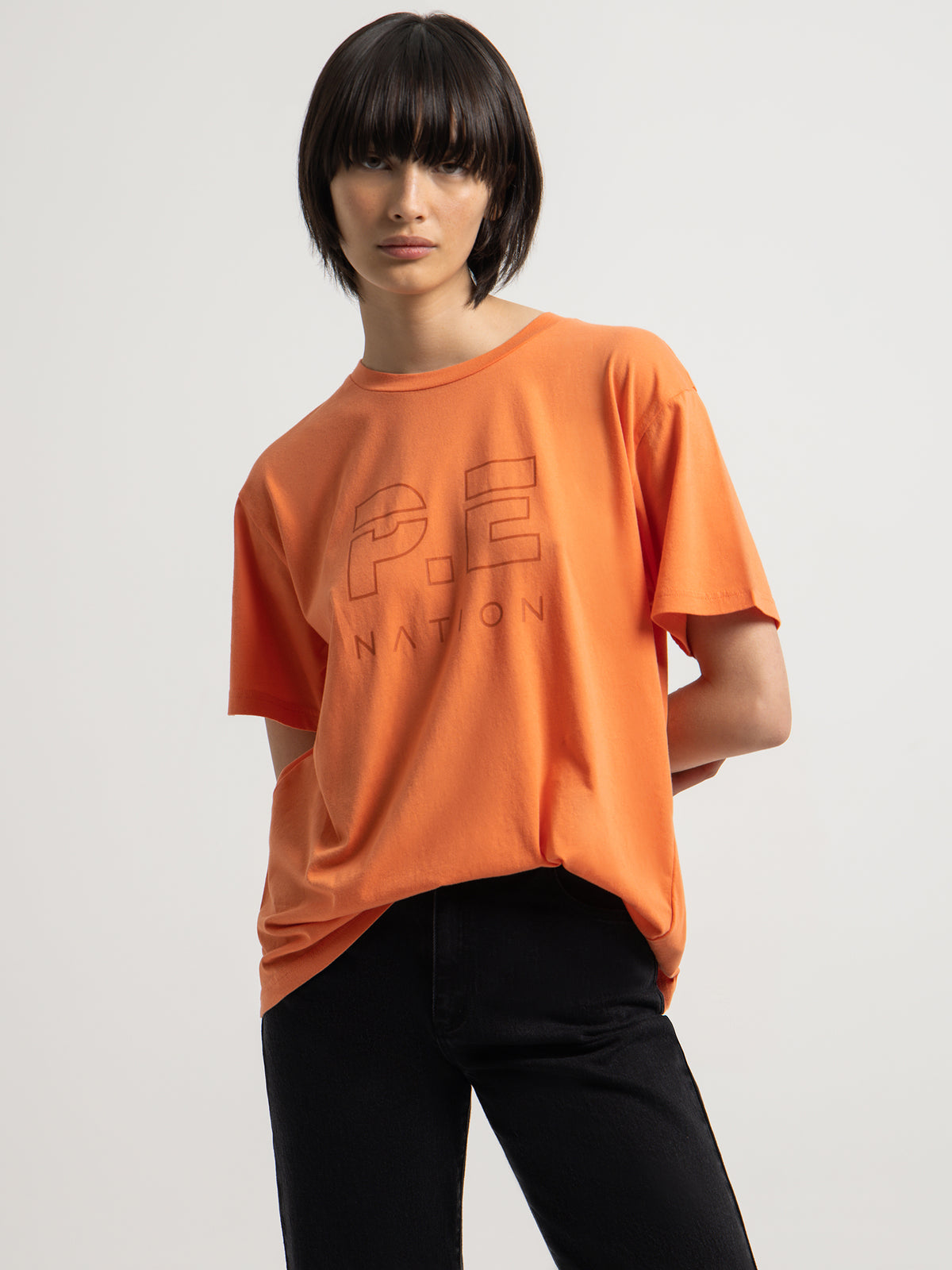 Pe Nation Heads Up T-Shirt in Melon Orange | Melon