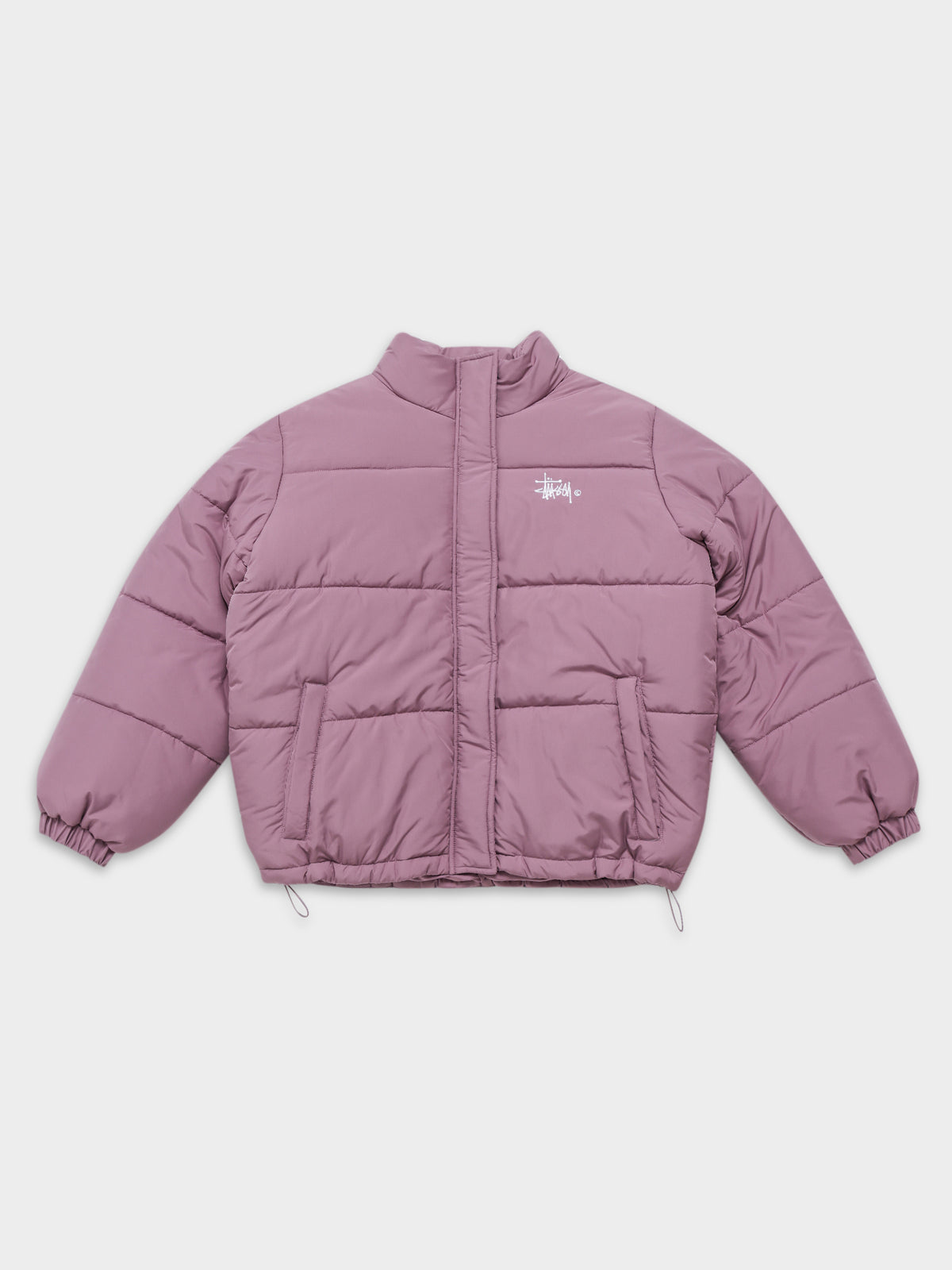 Stussy Graffiti Puffer Jacket in Rose | Rose