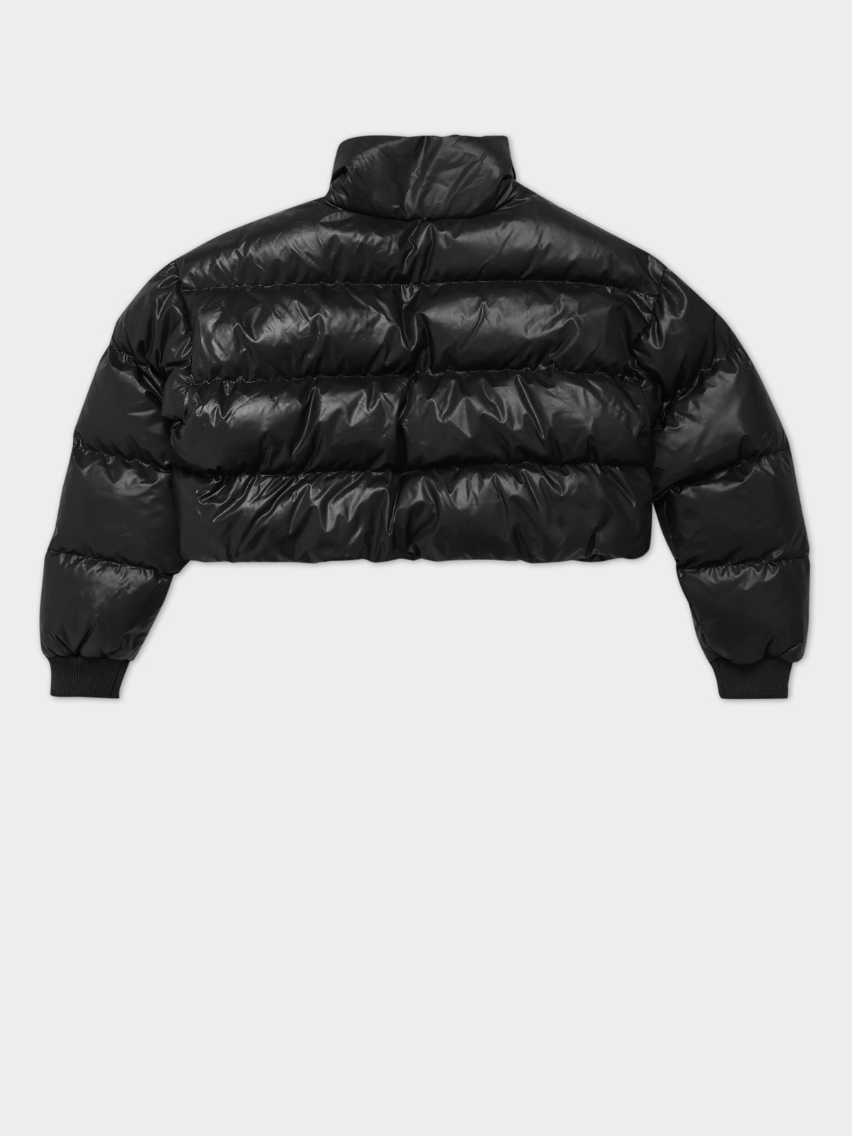 Stussy Stock Crop Puffer Jacket in Black | Black