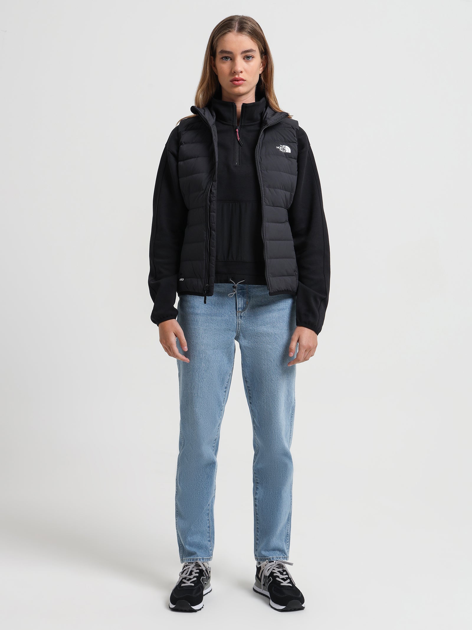 Belleview Stretch Down Vest in TNF Black