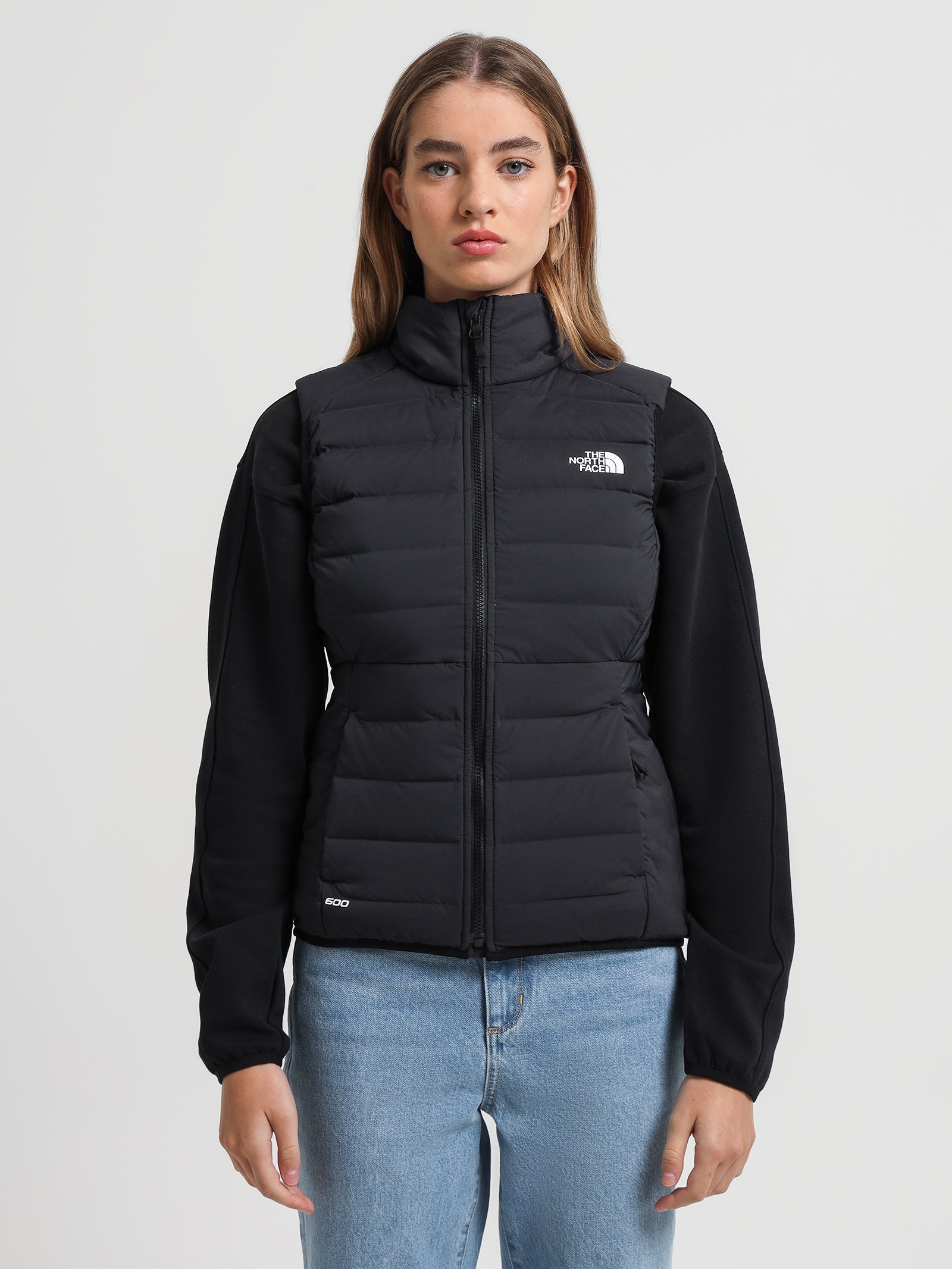 Belleview Stretch Down Vest in TNF Black