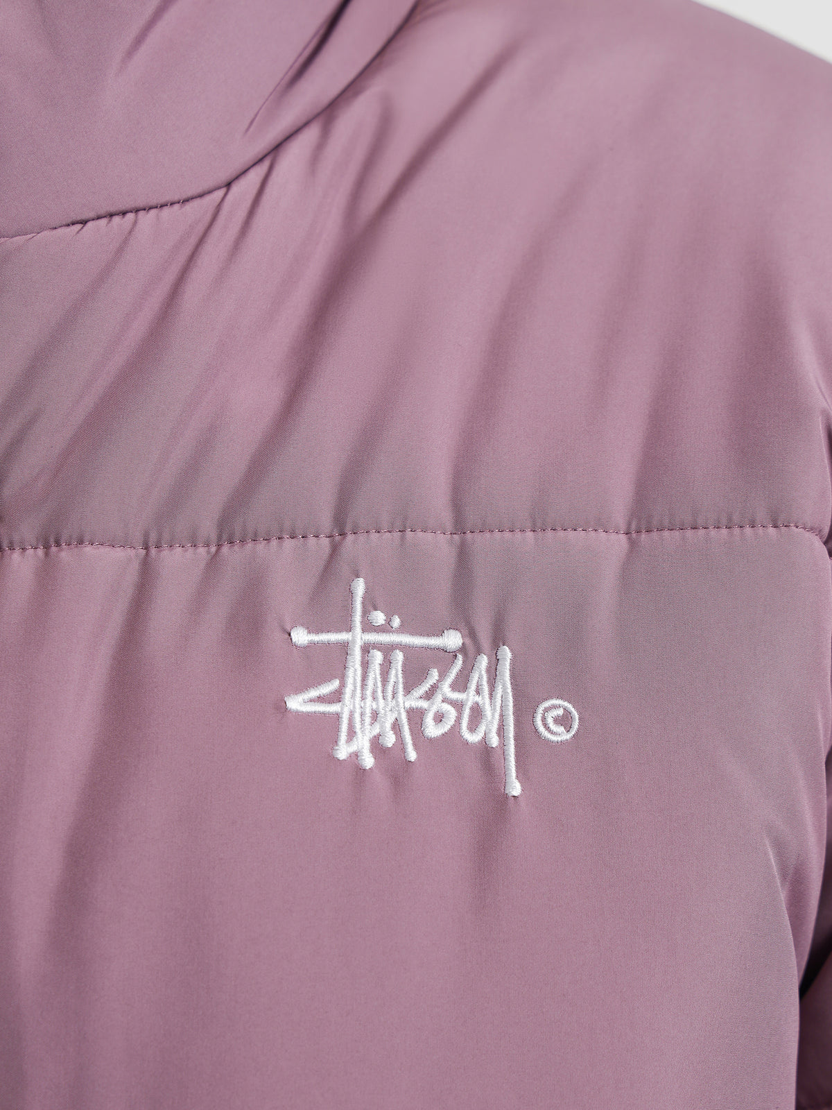 Stussy Graffiti Puffer Jacket in Rose | Rose