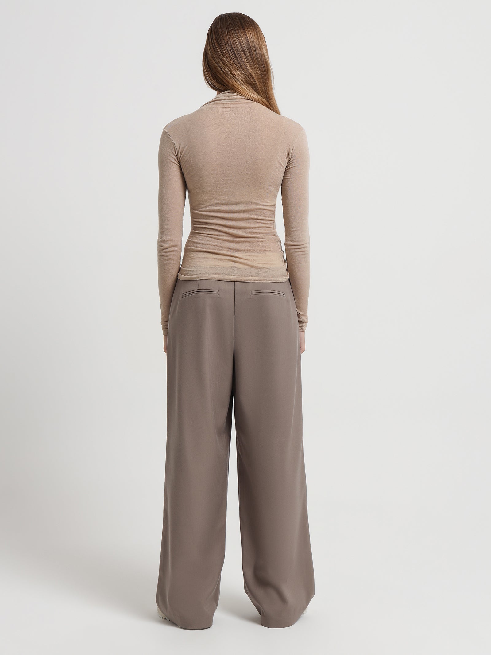 Monroe Elasticated Waist Pants in Desert Taupe