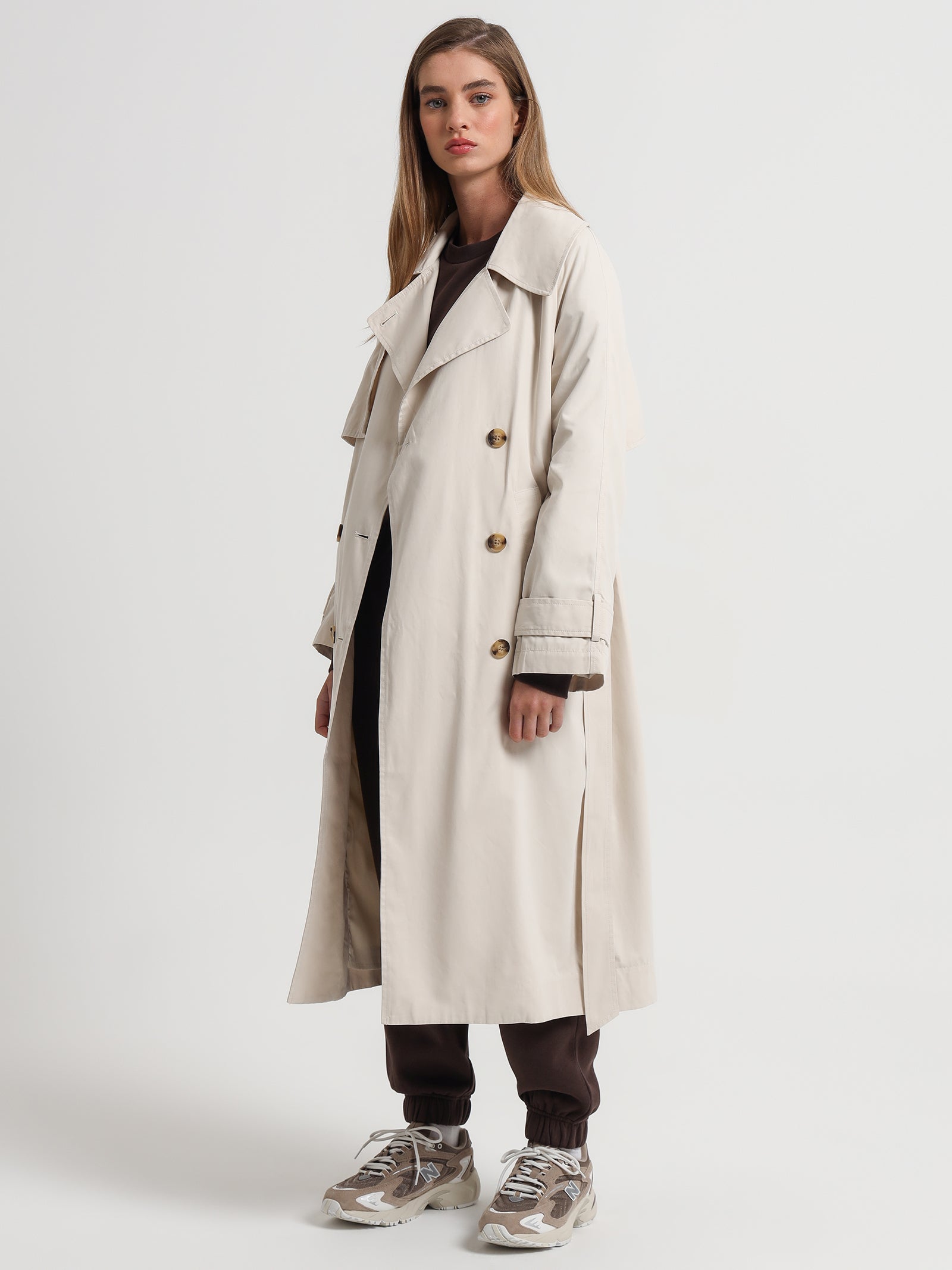 Odyssey Trench Coat in Cloud White - Glue Store
